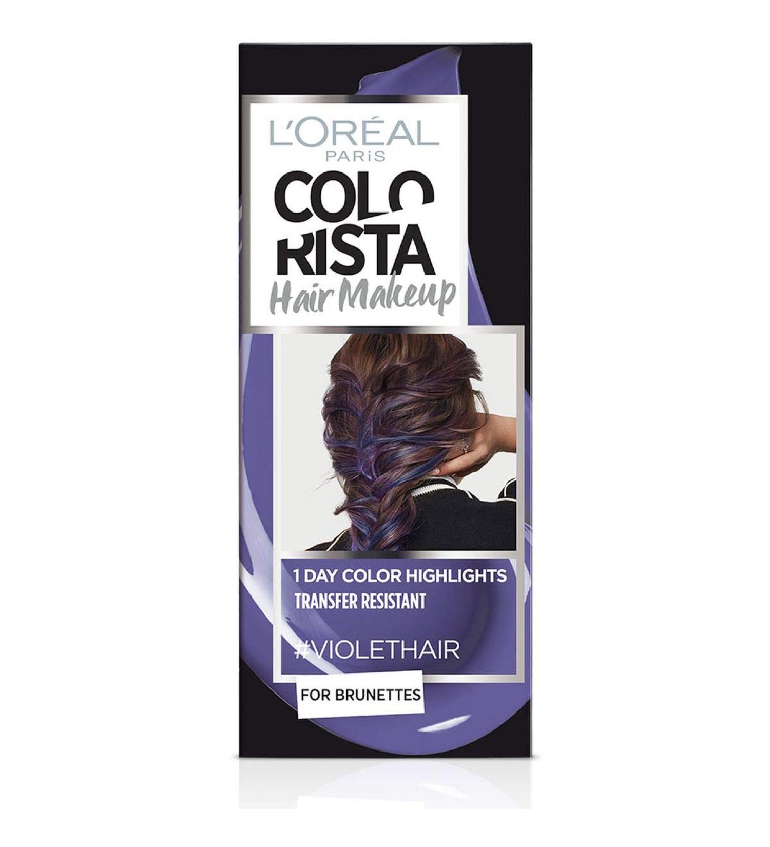 L'Or al Paris LOr al Paris Colorista Hair Makeup Temporary coloring 1 day for strands and ends brown hair color Meches Violetto 30 ml - Buy Online on GoSupps.com