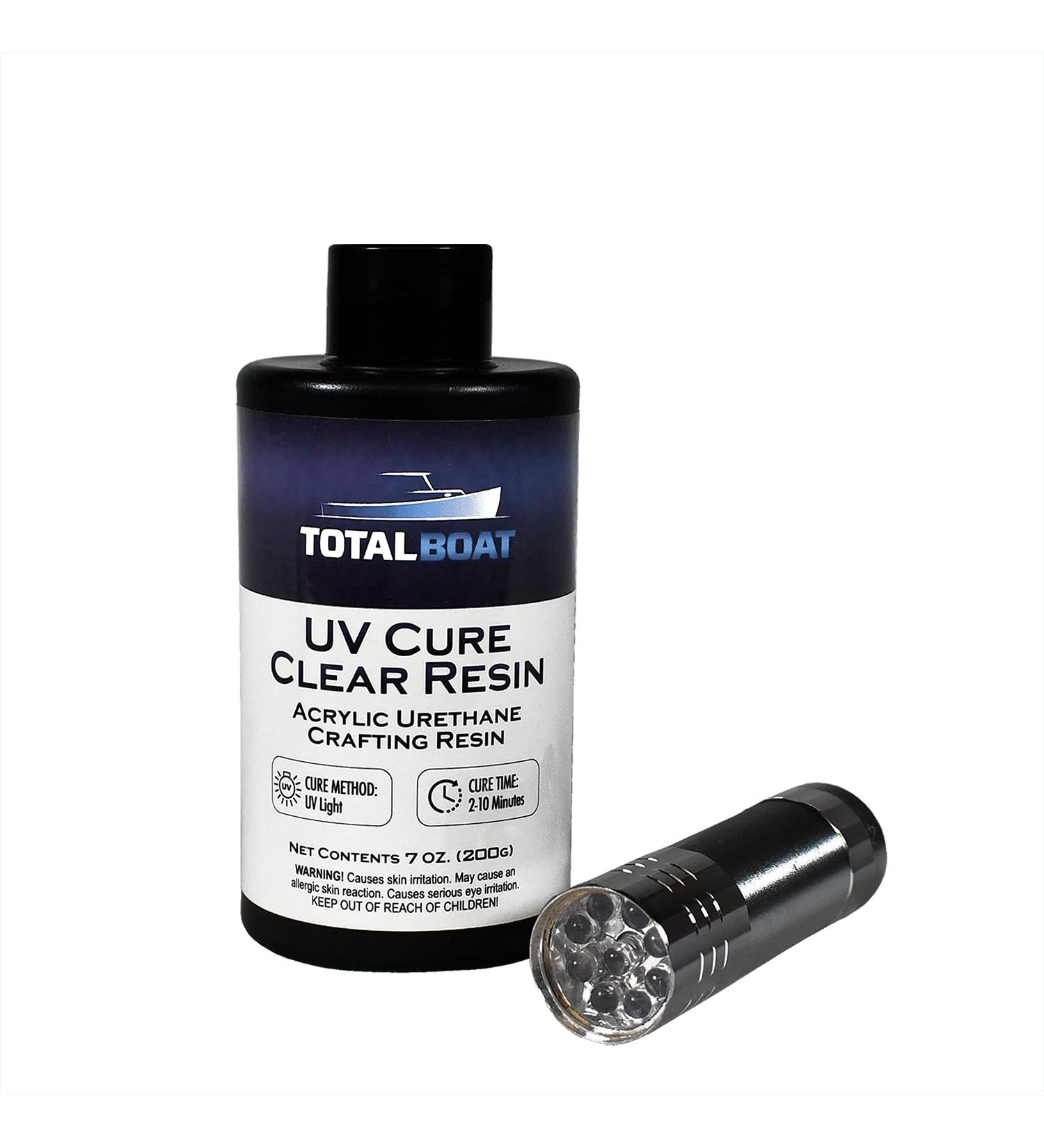 TotalBoat UV Cure Clear Acrylic Resin Kit with Flashlight - Ideal for DIY Jewelry, Crafts, and Coating - Buy Online on GoSupps.com