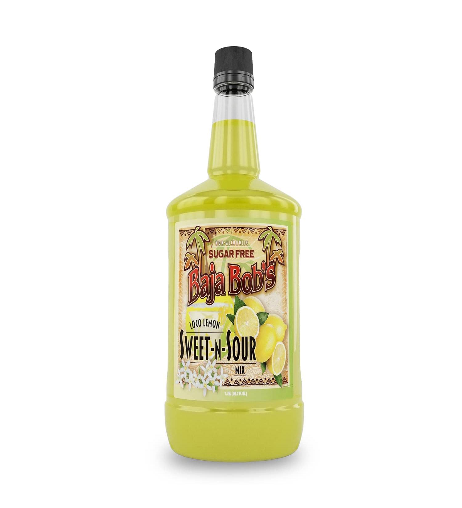 Baja Bob's Sugar Free Sweet and Sour Mix - 1.75 Liter - Cocktail Mix 59.2 Fl Oz - Buy Online on GoSupps.com