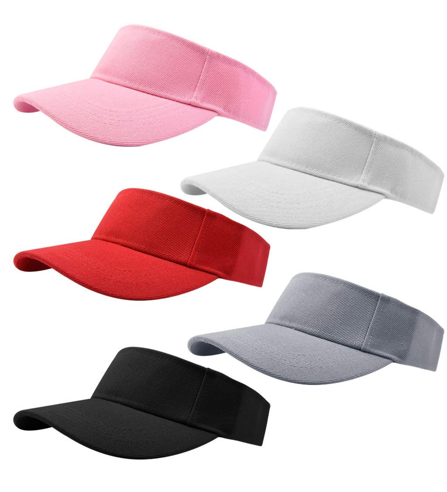 Marrywindix Athletic Visor Hat Set - 5 Adjustable Sun Sports Visors for Women and Men - Buy Online on GoSupps.com
