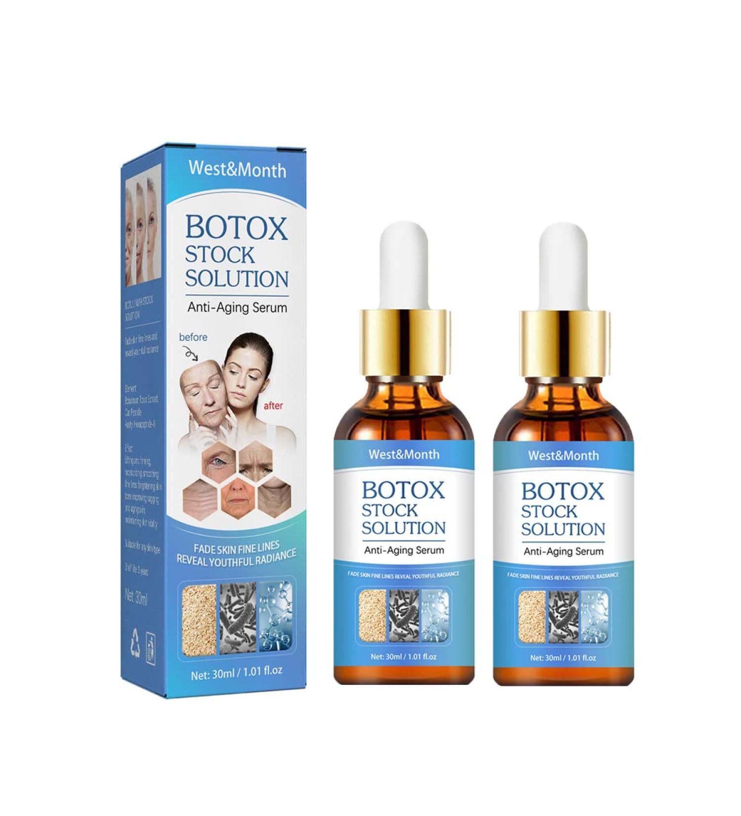 Botox Stock Solution Facial Serum - Jennifer Aniston Anti Aging Serum (2PCS) - Buy Online on GoSupps.com