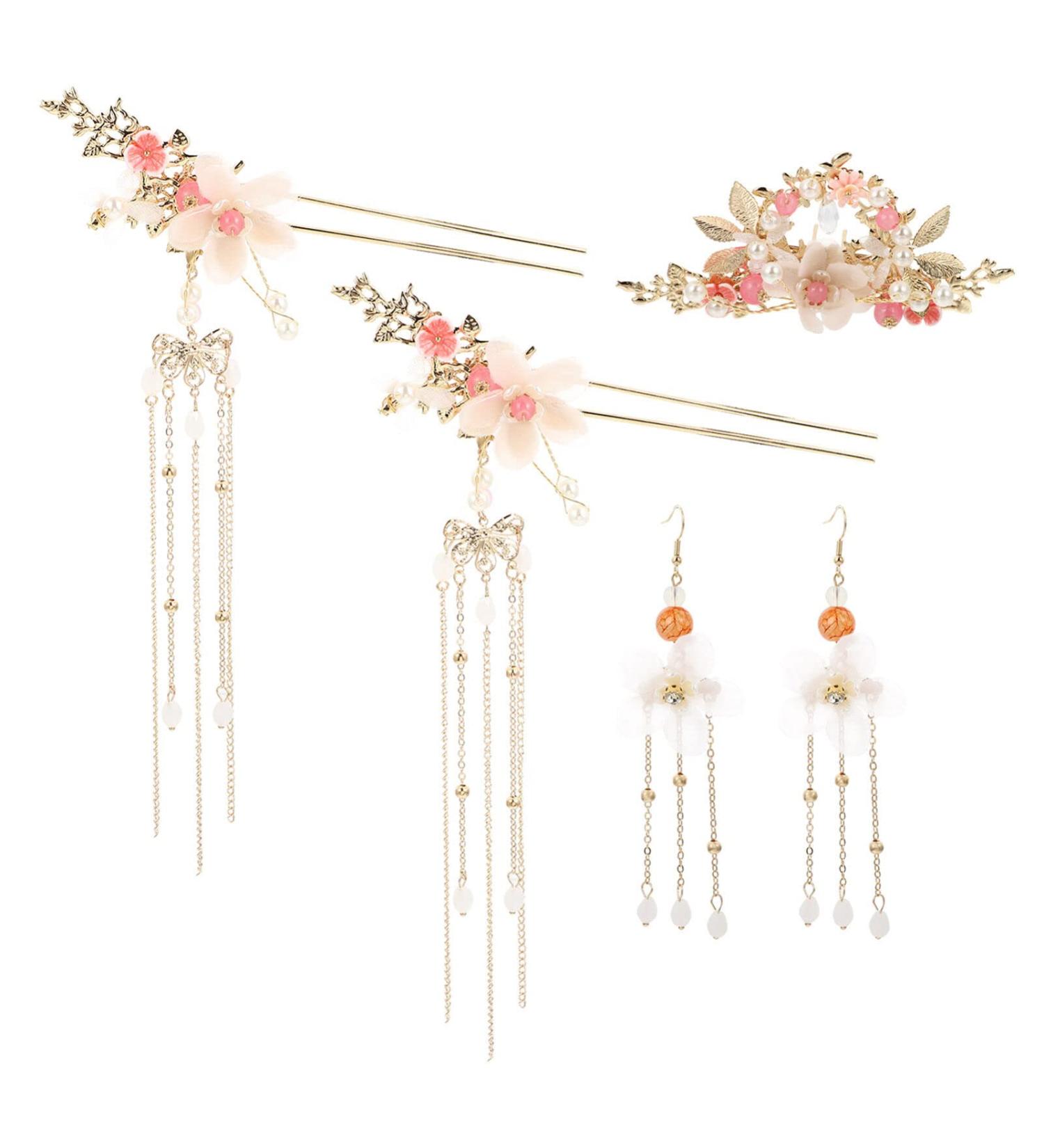SHERCHPRY 1 Set ancient style hanfu headdress chinese hair sticks for women hanfu hair pins for women chinese Headband Chinese Hanfu Hairpins vintage hair sticks Pearl alloy Hook decorate - Buy Online on GoSupps.com