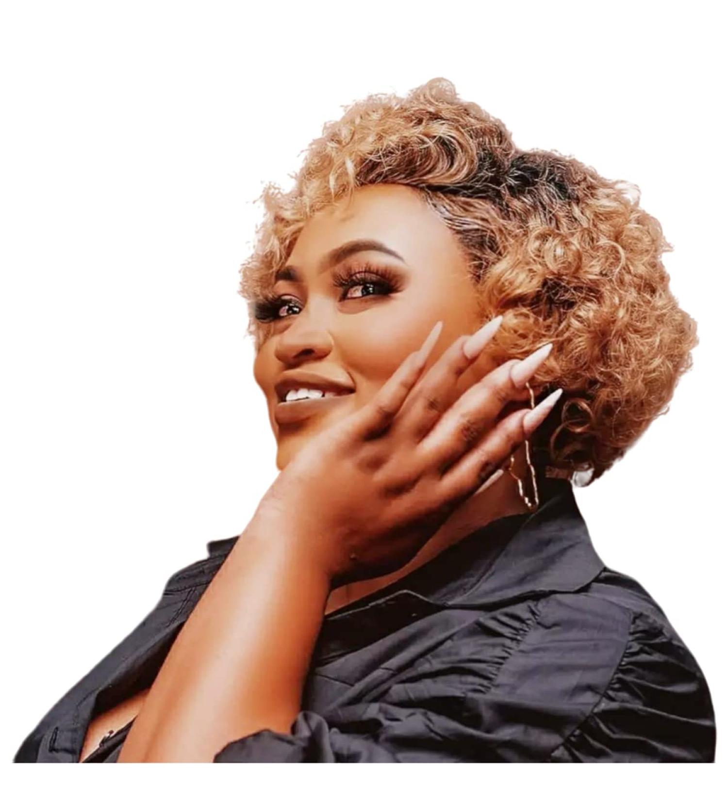Ustylish Pixie Cut Blonde T27 Human Hair Wig | Short Curly T Part Wig for Black Women | Pre Plucked 13X4X1 Lace Front Wig - Buy Online on GoSupps.com