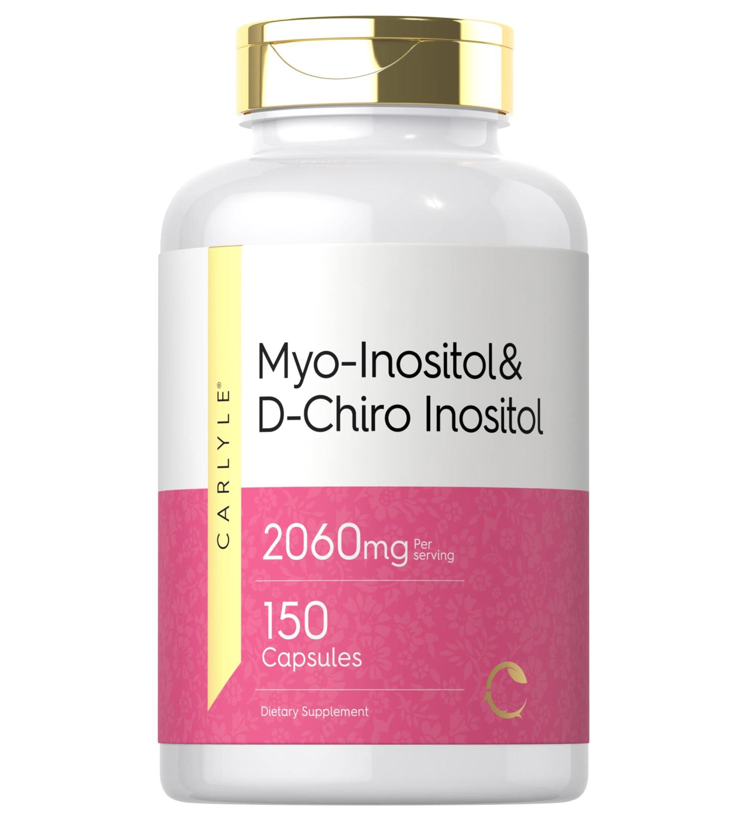 Carlyle Myo-Inositol & D-Chiro Inositol 2060mg | 150 Capsules | Non-GMO & Gluten-Free Supplement - Buy Online on GoSupps.com