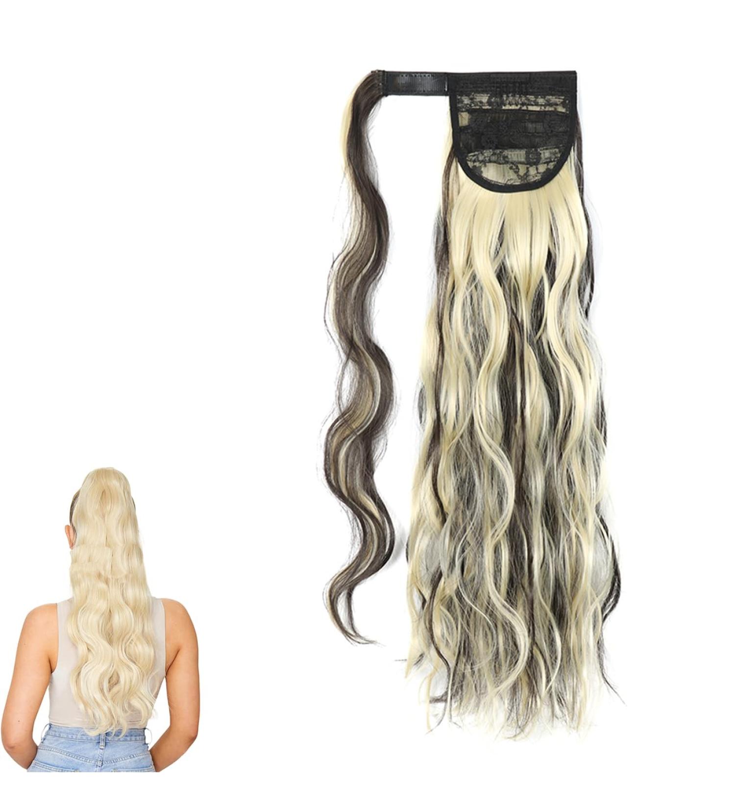 Prinfantasy Long Wavy Wrap Around Ponytail Extension - Synthetic Hair - 24 inch - Buy Online on GoSupps.com