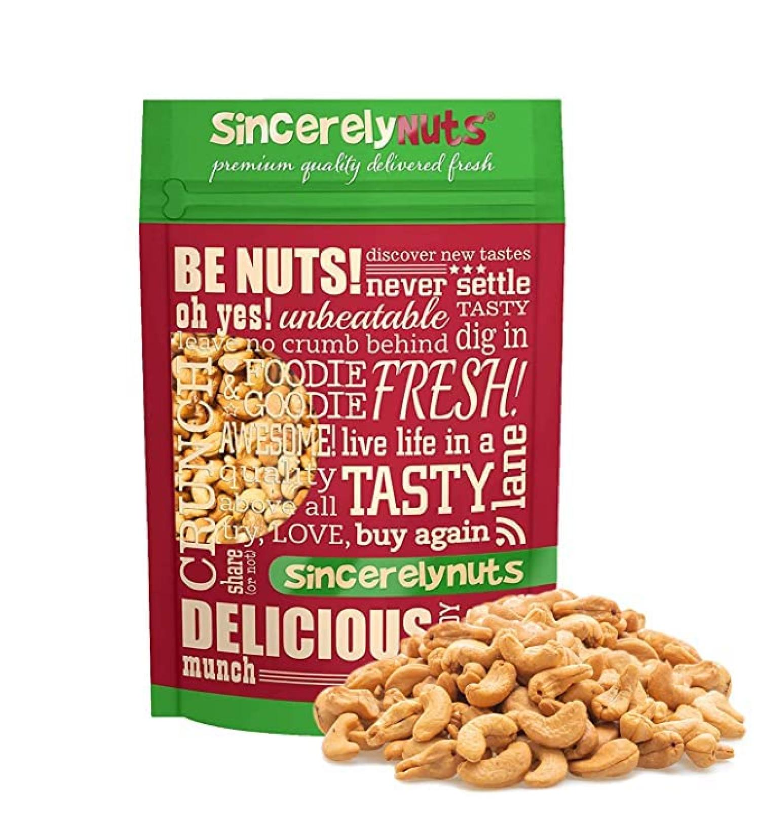 Sincerely Nuts Roasted Salted Whole Cashews - 5 lb Deluxe Kosher Snack | High-Protein Healthy Vegan Nut | Gourmet Quality Source of Vitamins & Minerals - Buy Online on GoSupps.com