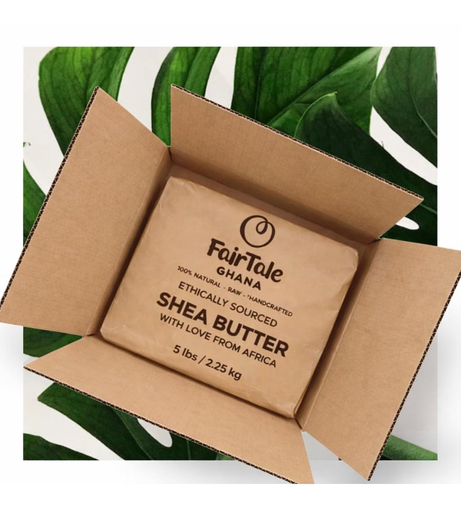 FairTale GHANA Raw African Shea Butter 5 lbs - Unrefined Vegan Bulk