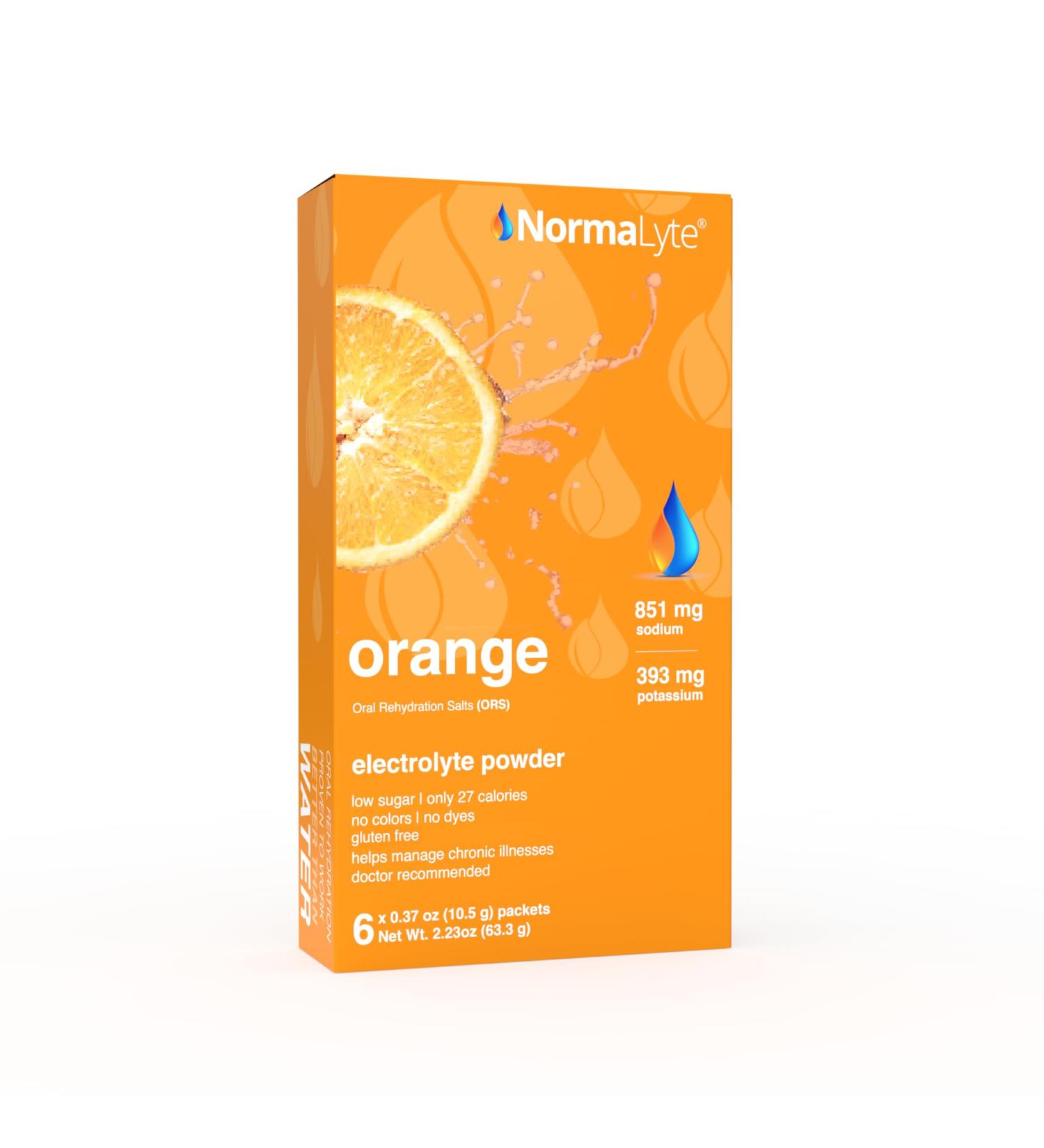 NormaLyte Sels de r hydratation orale orange lot de 6 (rendements de 500 ml par paquet) - Buy Online on GoSupps.com