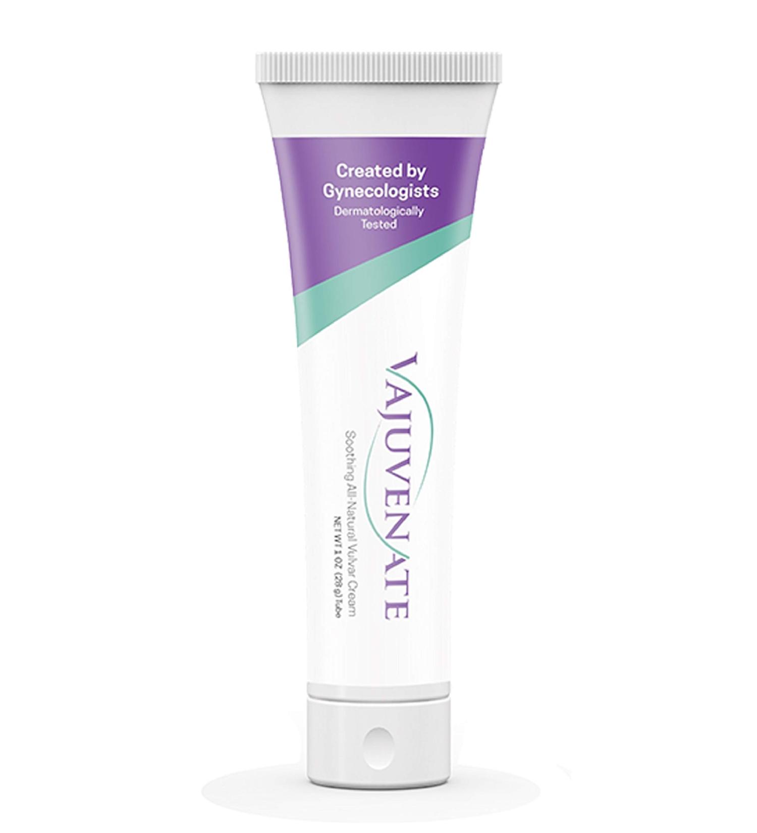 Vajuvenate Vulvar Cream - Coconut Oil, Vitamin E, Shea Butter - 1 Oz - Anti-Itch Moisturizer for Vaginal Dryness & Irritation - Formulated by Five Female OBGYN - Buy Online on GoSupps.com