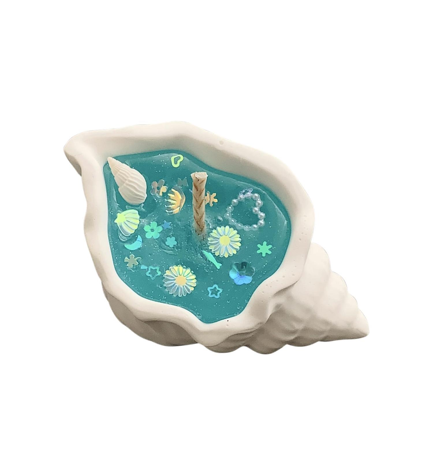 Buy Sea Shell Aromatherapy Candle - Natural Conch Soy Wax Gel | Handmade Scented Candles for Meditation & Stress Relief - International Shipping Available - Buy Online on GoSupps.com