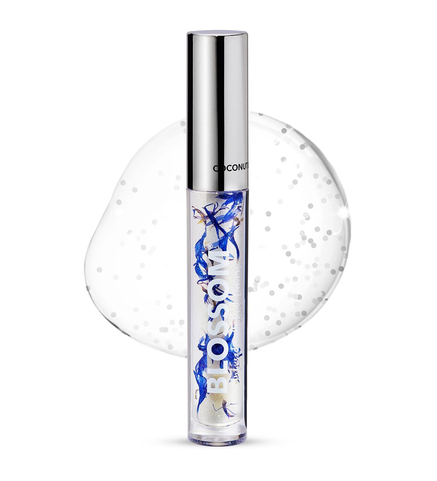 Hydrating Coconut Lip Oil with Real Flower Infusion - 3g Shimmer Sparkle - Buy Online on GoSupps.com