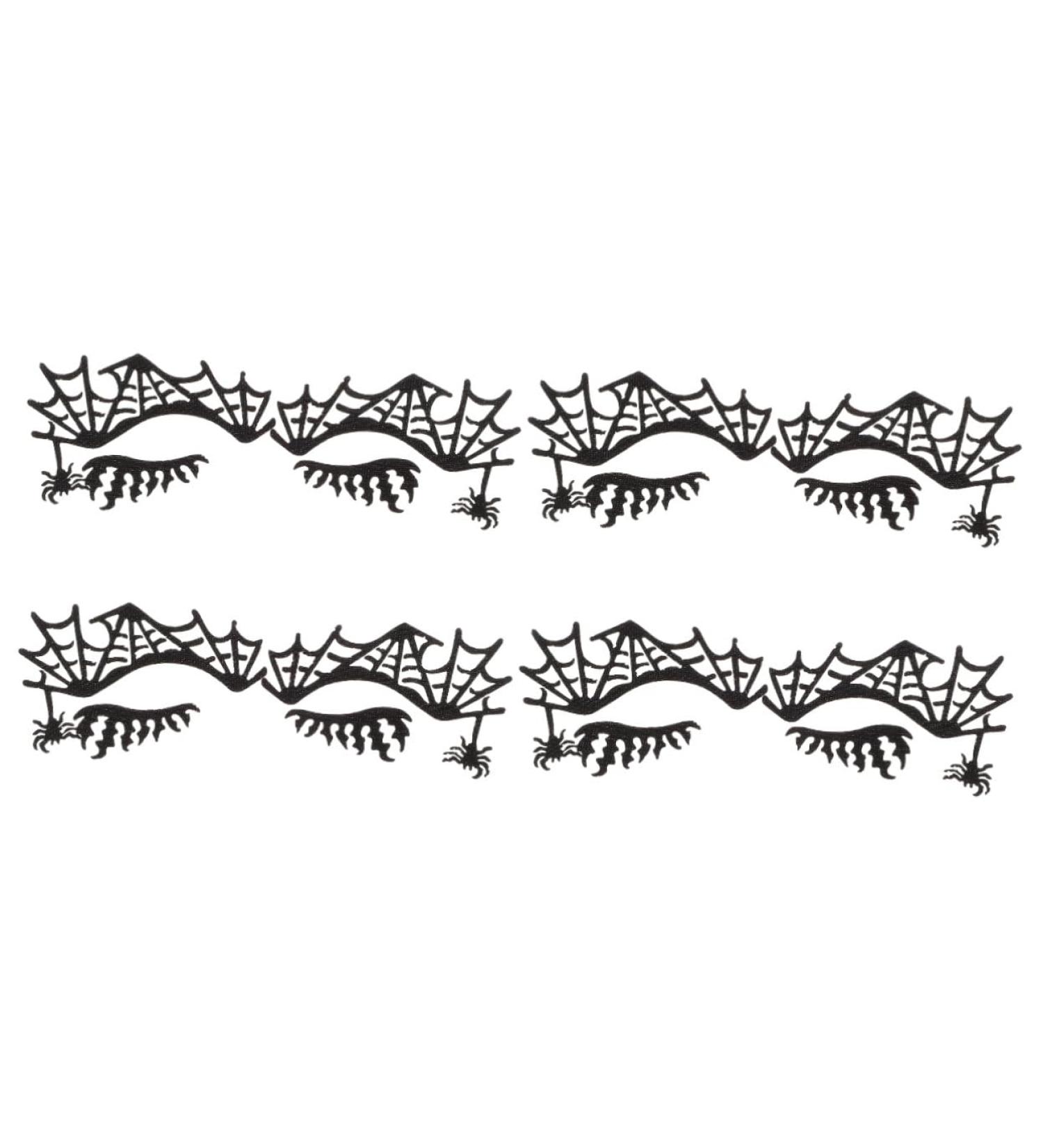 ABOOFAN 4 Pairs Eye Shadow Stickers False Eyelashes Eye Stickers Makeup Halloween Makeup Supplies Halloween Temporary Eye Halloween Props Prom Decor Lace Applique Eye Liner Stickers - Buy Online on GoSupps.com