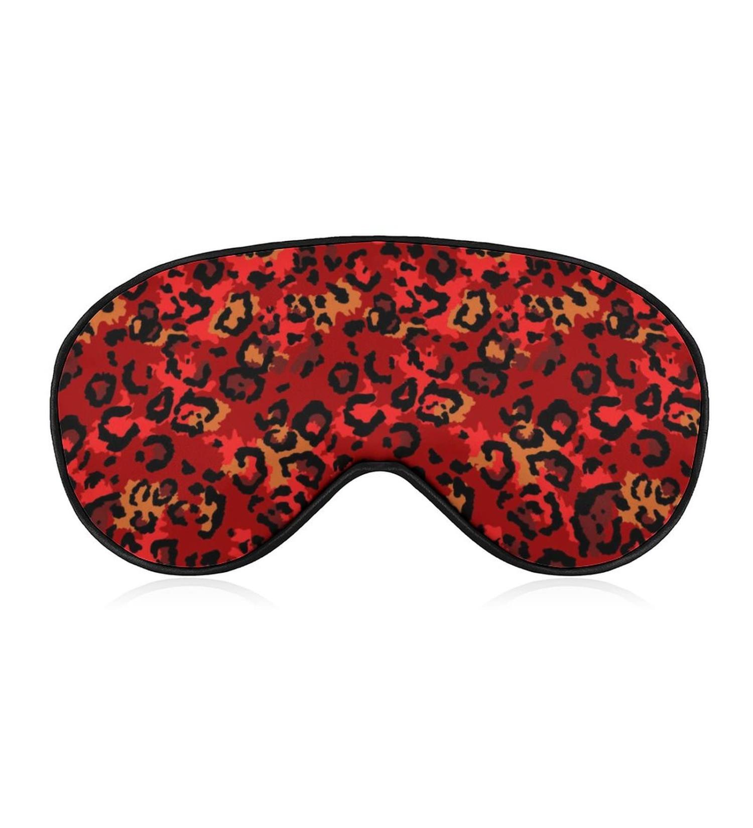 Jaguar Wild Color Leopard Skin Sleep Mask for Women - Adjustable Eye Shades with Elastic Strap | Luxurious Comfort for Travel & Home - Buy Online on GoSupps.com
