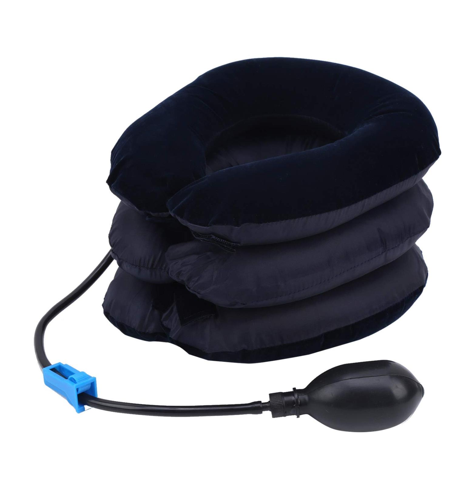 Inflatable Neck Traction Device - Adjustable Neck-Stretcher Collar for All Sizes | Home Traction Pillow for Spine Alignment - Buy Online on GoSupps.com