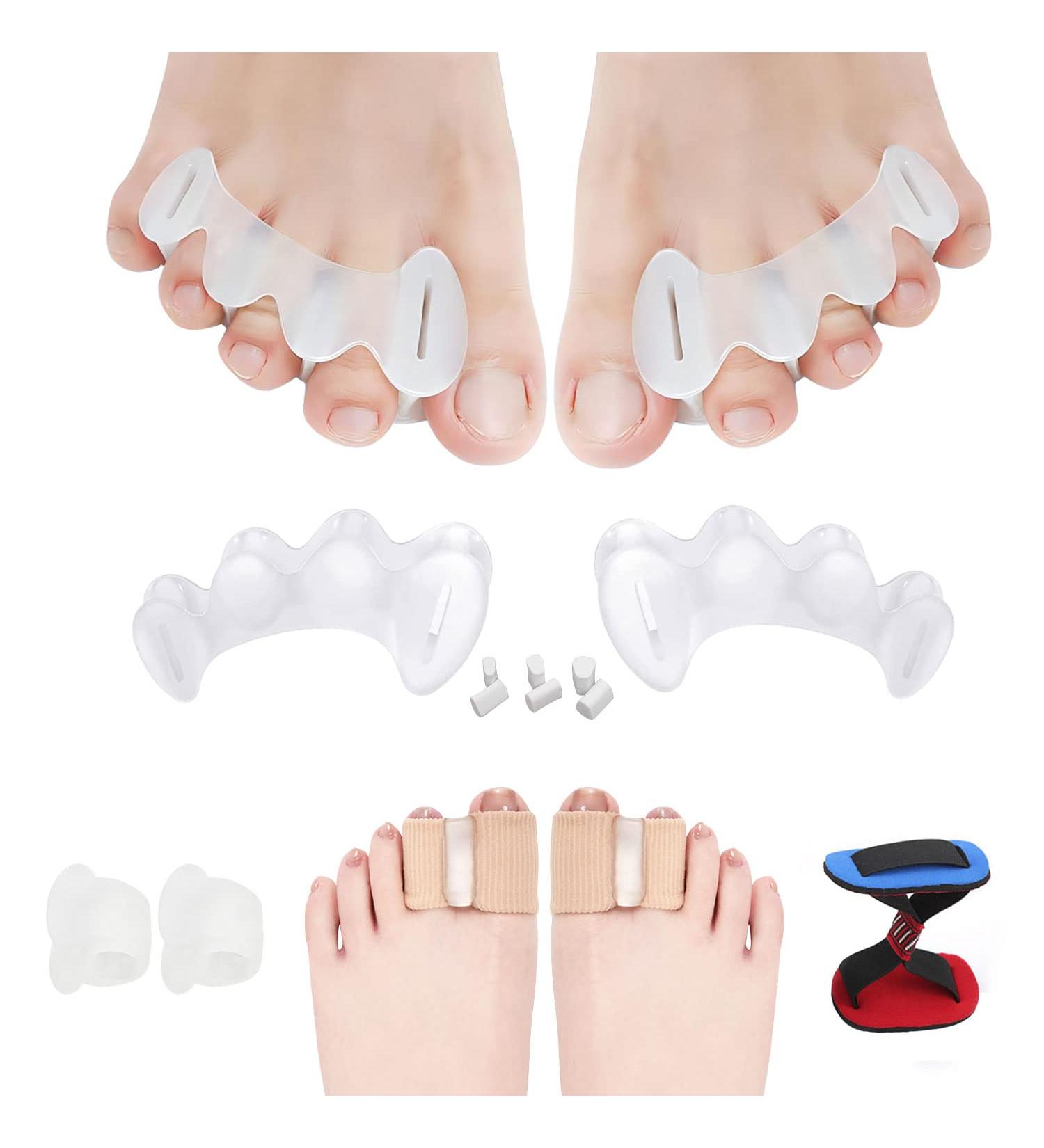 LOSKIA Toe Separators Bunion Corrector Set for Men and Women - Medium Size Toe Spacers & Straightener for Hammer Toes, Overlapping Toes, Bunions - Buy Online on GoSupps.com