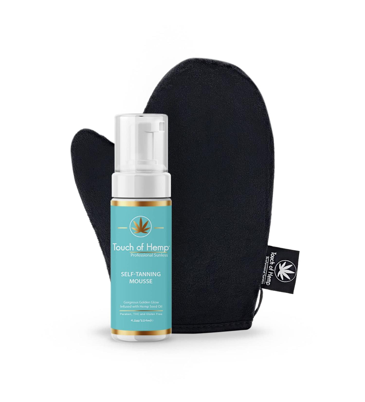 Touch of Hemp Premium Self-Tanning Mousse | Sunless Streak Free Foam | Quick Drying | Natural Golden Tan | Best Self Tanner - Buy Online on GoSupps.com