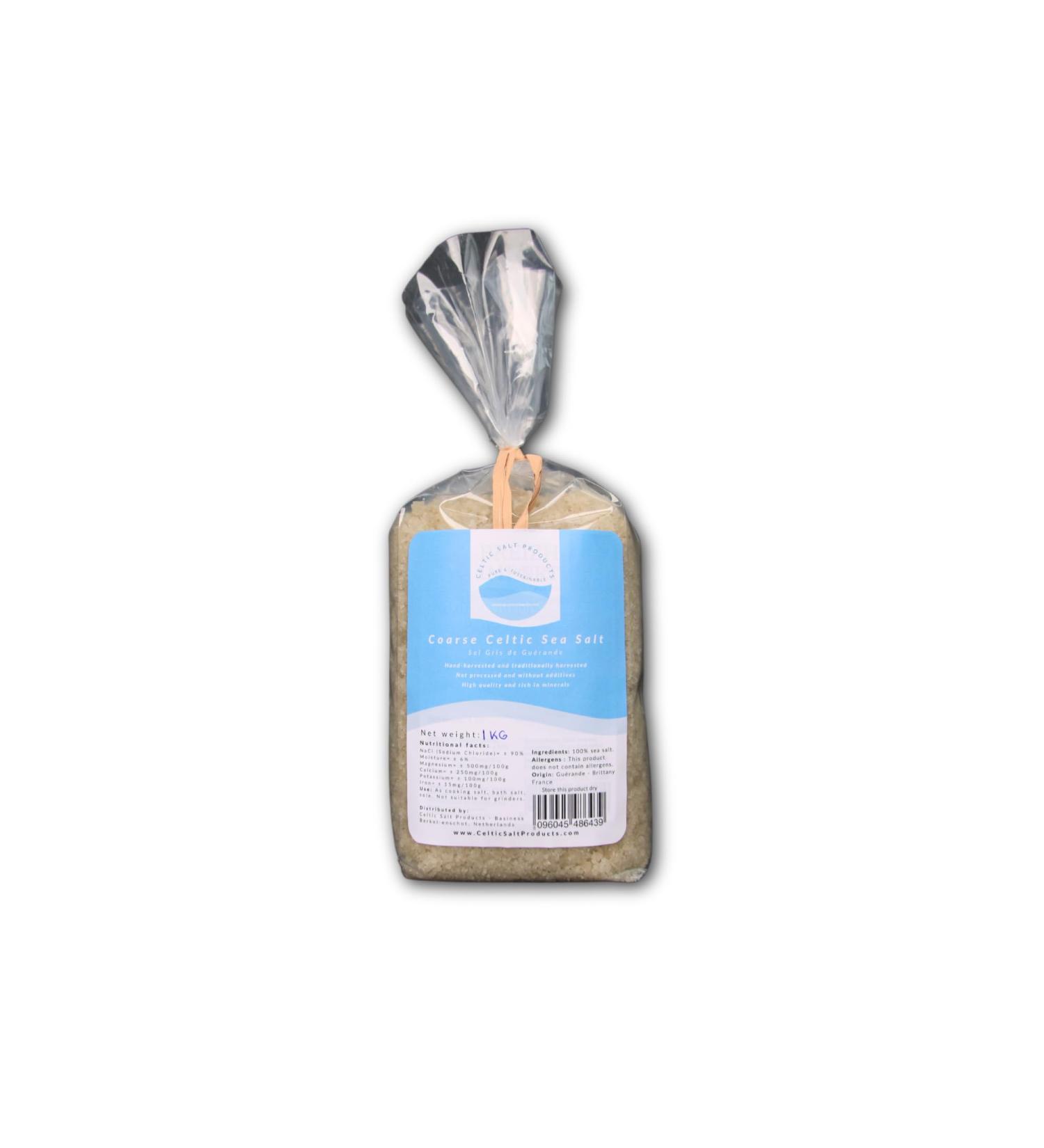 Celtic Salt Products Organic Celtic Sea Salt from Franc HandHarvested Celtic Salt Low Sodium Gourmet Cooking Salt Authentic Grey Celtic Salt Gluten Free and Vegan Course Celtic Salt 1000g Bag
