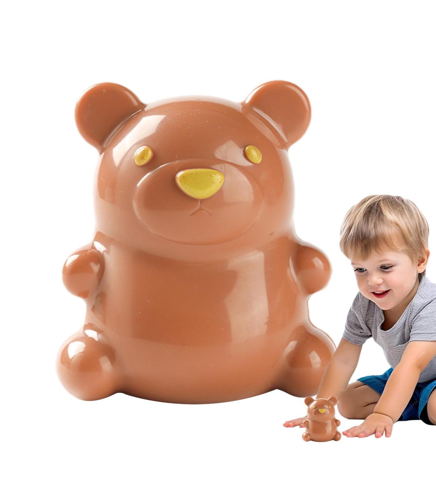 Eventerde Kids Nail Brush Nail Brush for Cleaning Fingernails - Adorable Bear Scrubber with Soft Stiff Bristles - Easy Grip Nail Brush with Gentle Bristles for Cleaning brown - Buy Online on GoSupps.com