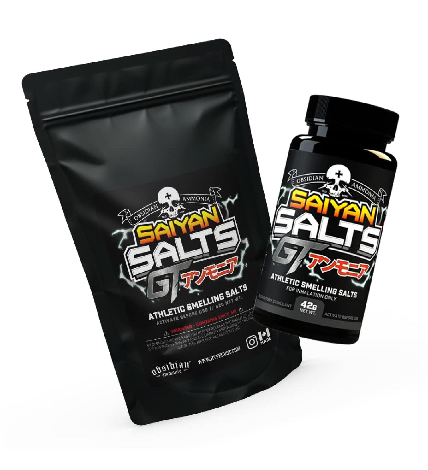 Obsidian Ammonia by Saiyan Salts: Premium Smelling Salts for Ultimate Energy Boost | SCIENCE + VIOLENCE - Buy Online on GoSupps.com