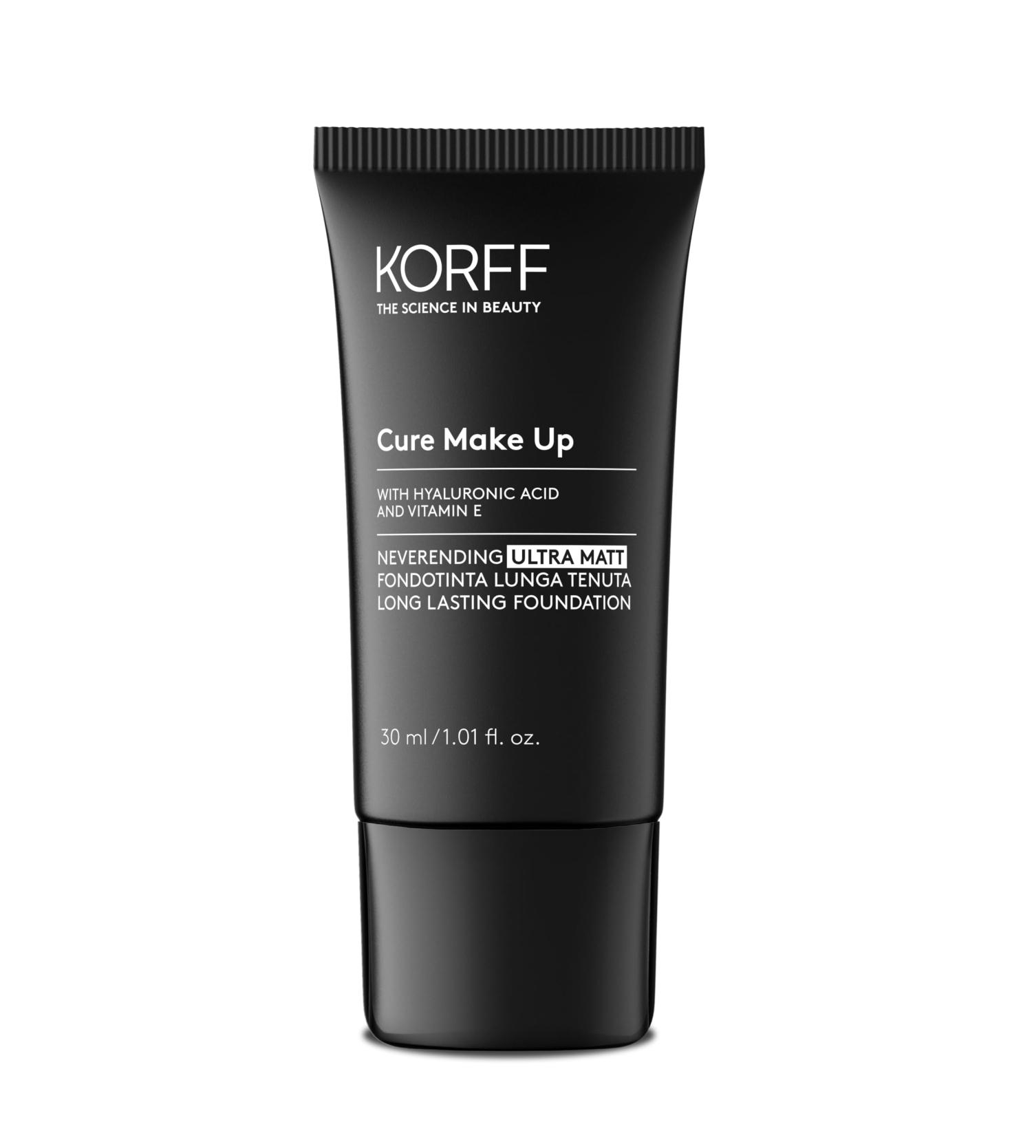  Korff Korff Neverending Ultra Matt Foundation long-lasting up to 8 hours matte effect with hyaluronic acid vitamin E cream SPF 30 30 ml - Buy Online on GoSupps.com