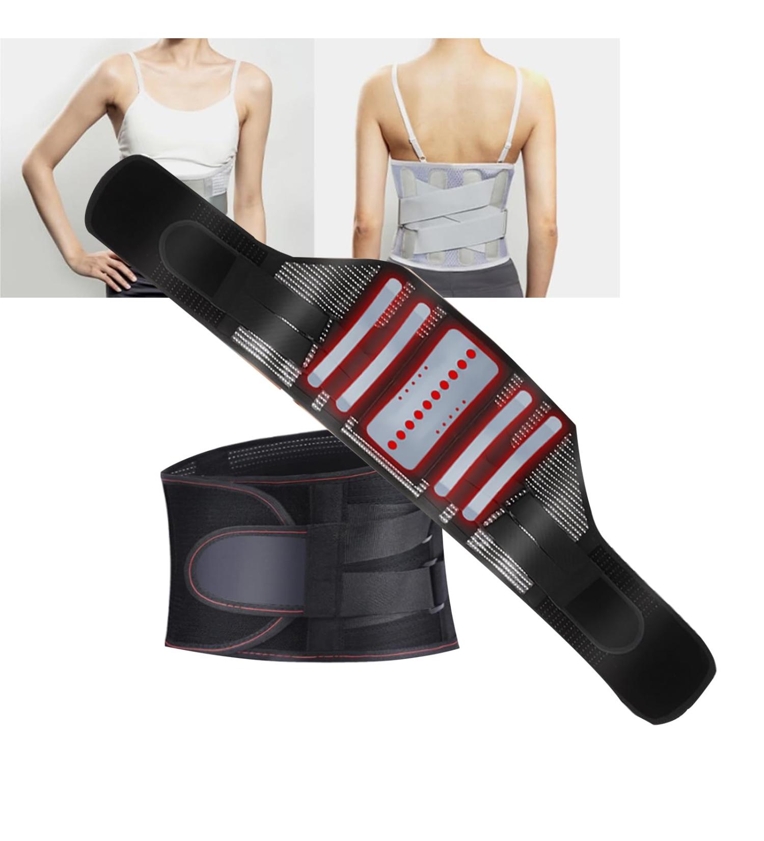 Back Protection Belt(S-XL) with 3 Removable Lumbar Pads 4 Root Bionic Steel Plate Support/Fits Waist Lumbar Support Ease Herniated Disc Lower Back Waist and Stomach Pain L Black Large Black - Buy Online on GoSupps.com