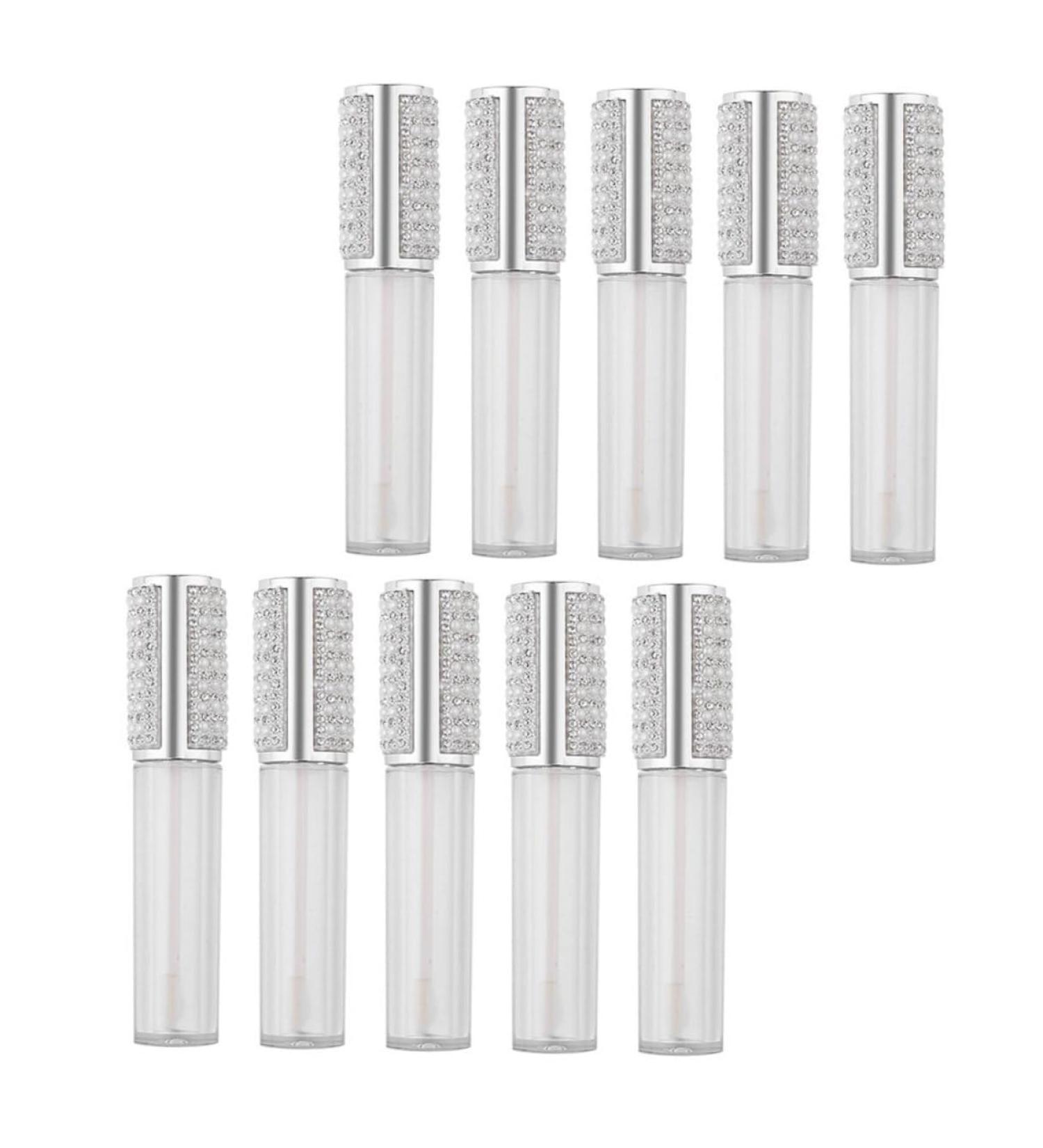 Sewroro Lot de 10 Tubes de Gloss L vres Vides 5 Ml Mini Bouteilles en Verre Transparent Rechargeables pour Maquillage DIY Beaut Soins Personnels - Buy Online on GoSupps.com