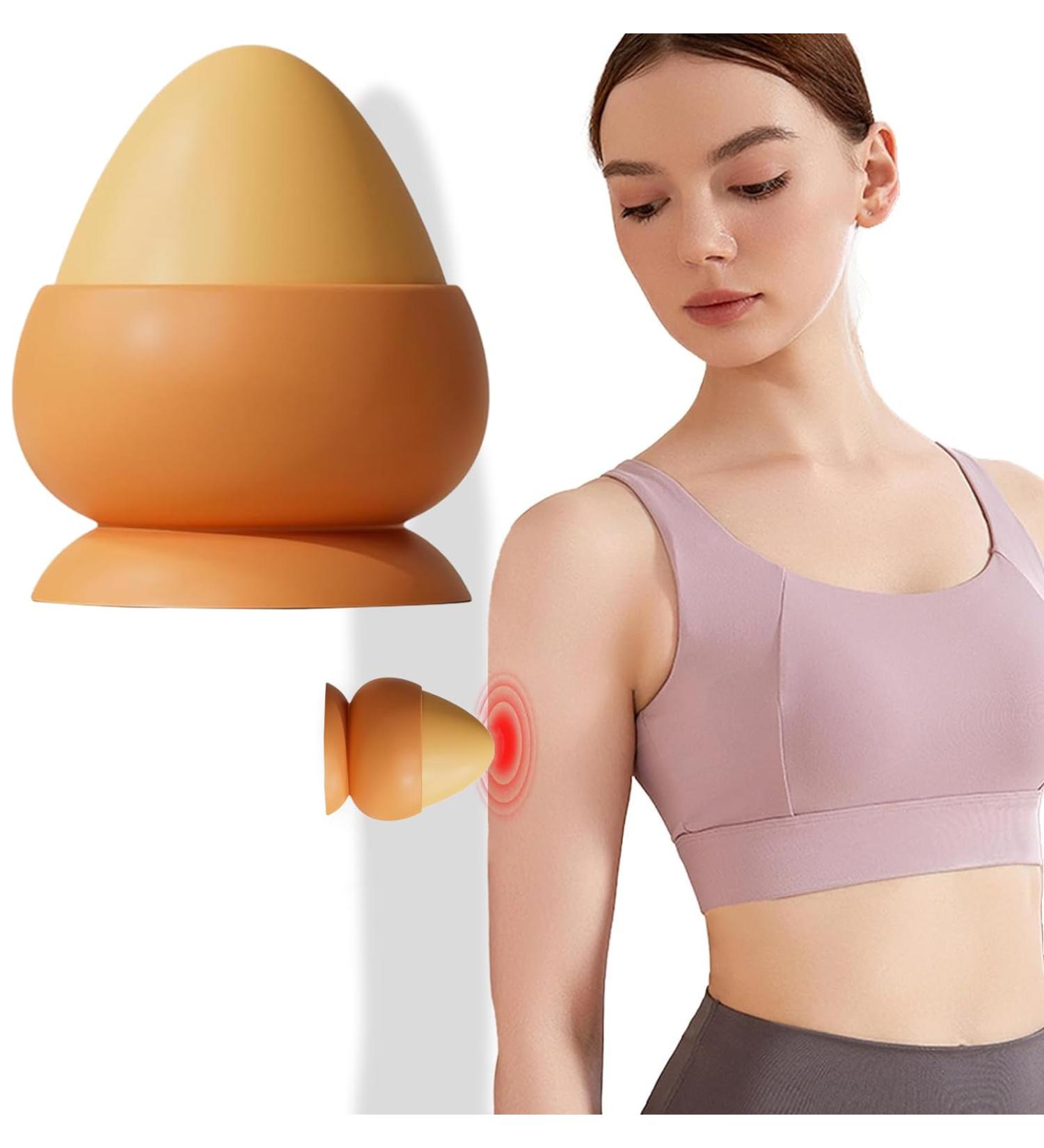 Assembly Massage Ball with Suction Cup | Trigger Point Therapy Tool for Stress Relief & Muscle Relaxation | Myofascial & Deep Tissue Massage - Orange - Buy Online on GoSupps.com