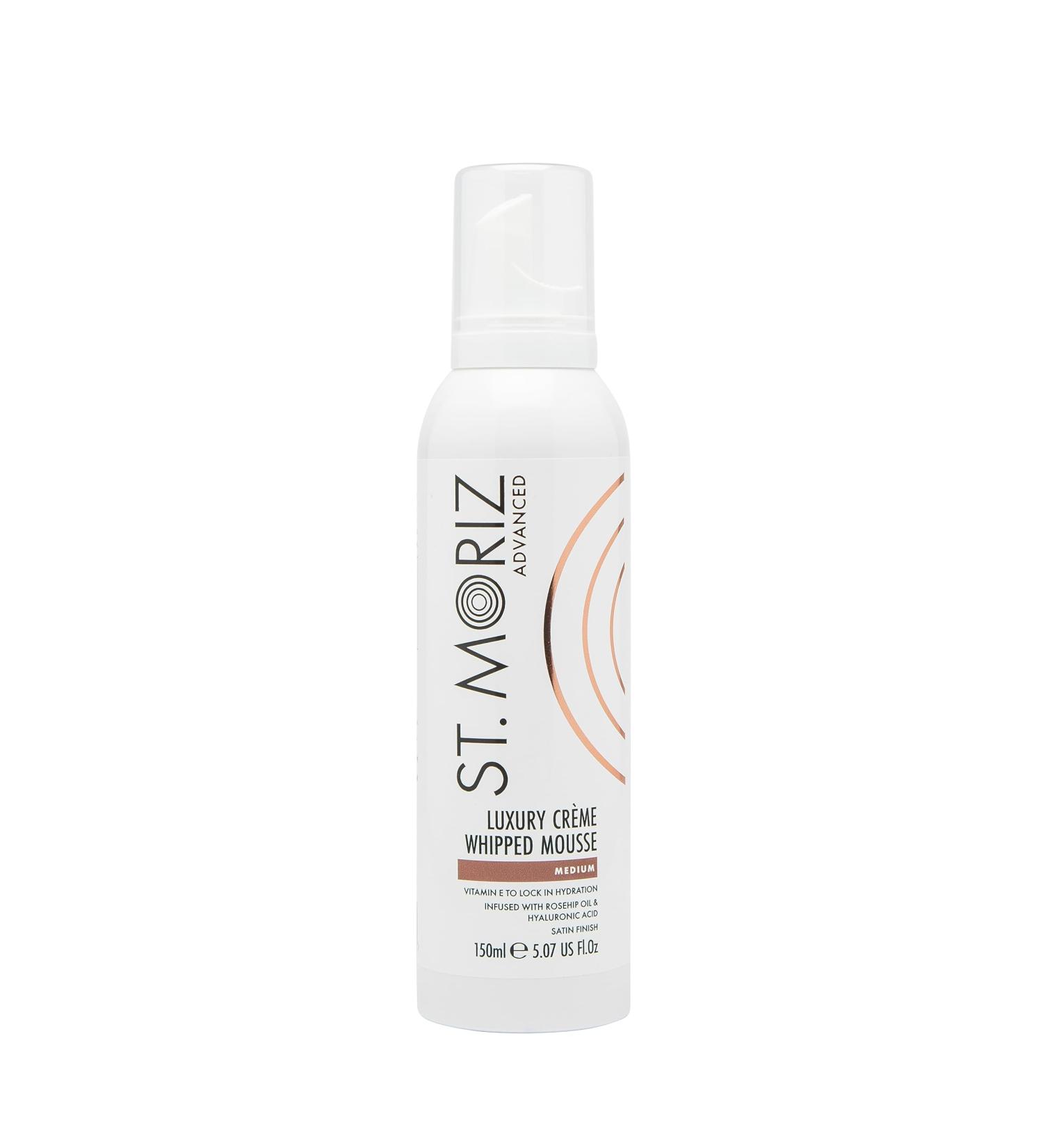 St Moriz Advanced Luxury Cr me Whipped Self Tanner Mousse - Medium | Hyaluronic Acid Rosehip Oil & Vitamin E - Dermatologically Tested (5.07 fl oz) - Buy Online Internationally - Buy Online on GoSupps.com