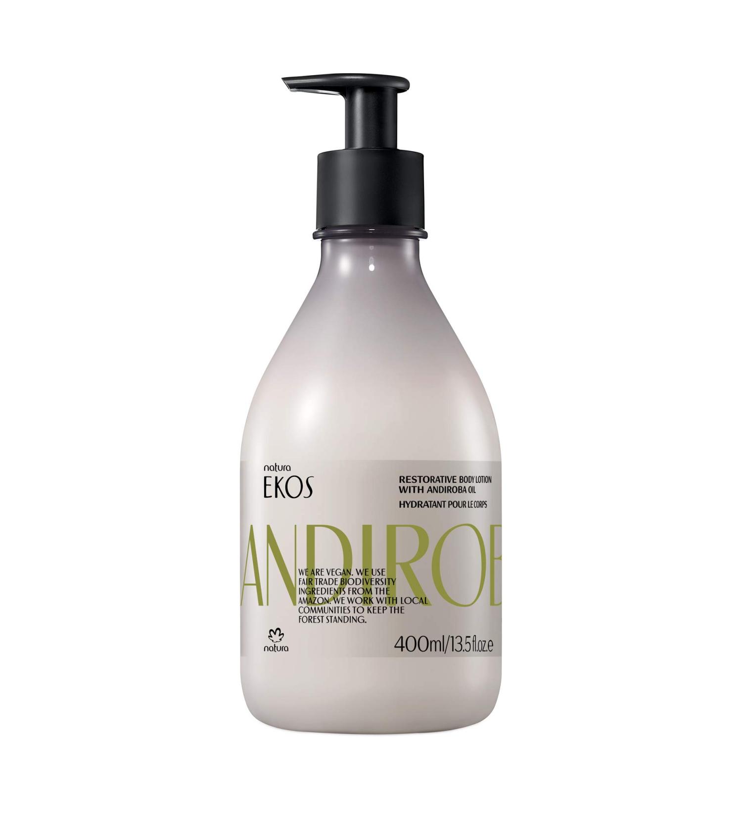 Natura - Ekos Andiroba Restorative Body Lotion - Therapeutic Oil - 30 Hours of Moisturization - Soothe Muscles - Vegan Skin Care - Brazilian Beauty Secrets - Self Care & Body Care - 13.5 fl oz (400ml) - Buy Online on GoSupps.com