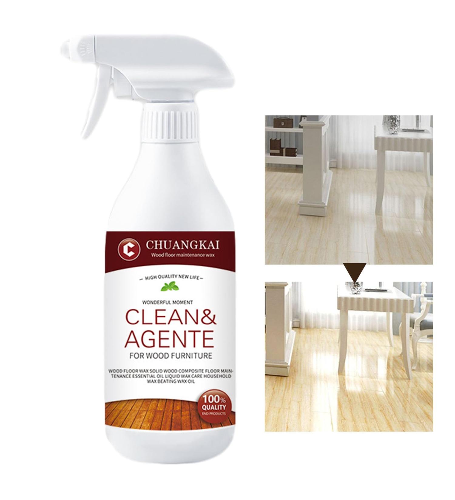 Wood Polish Spray - 16.9oz Liquid Floor Wax | Floor Liquid Cleaner Liquid Furniture Wax Cleaning And Maintenance Agent For Brightening Home - Buy Online on GoSupps.com