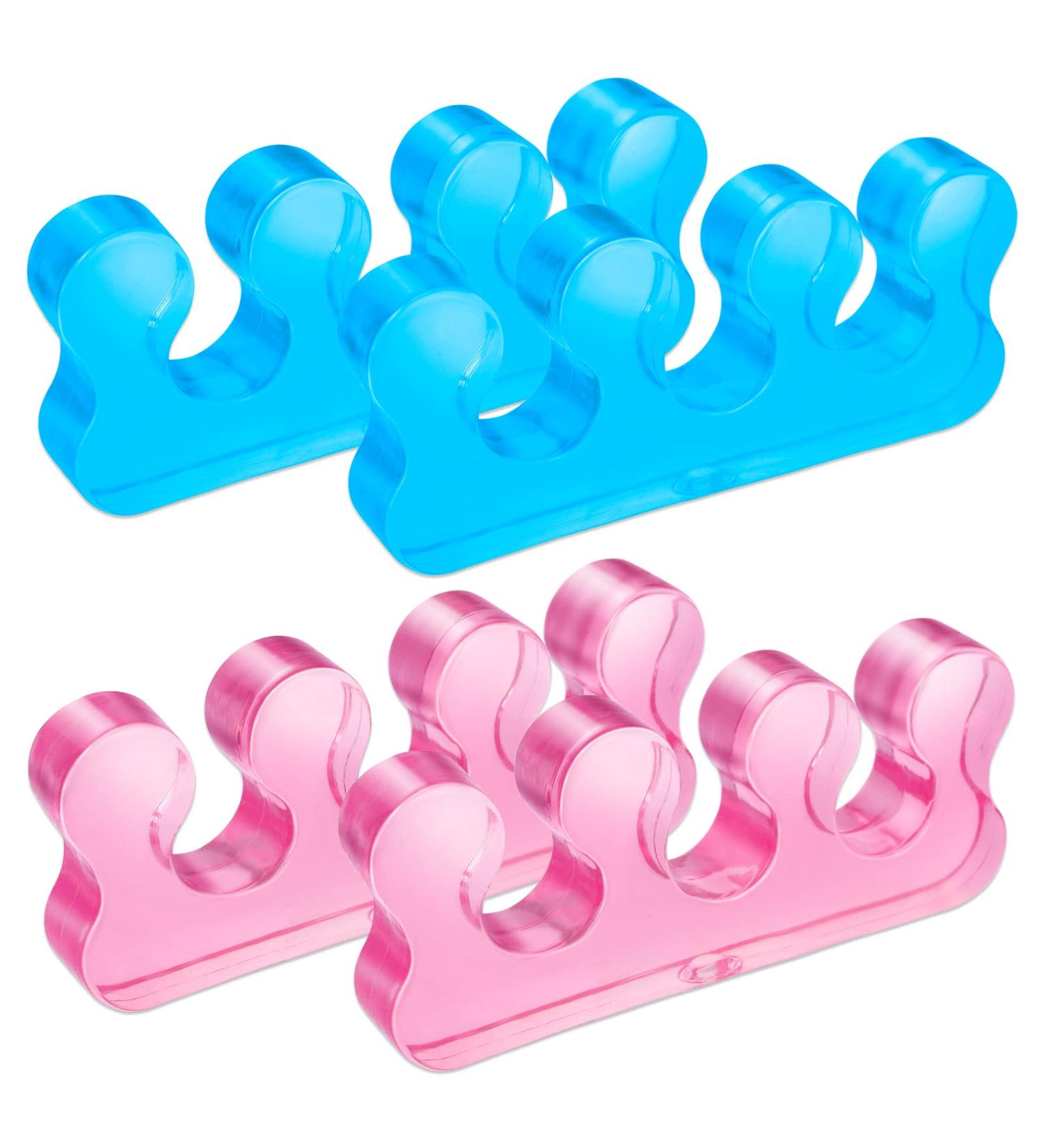 Sibba Gel Toe Separators - 2 Pairs for Overlapping Toes, Bunions, Hammer Toe - Foot Pain Relief - Buy Online on GoSupps.com