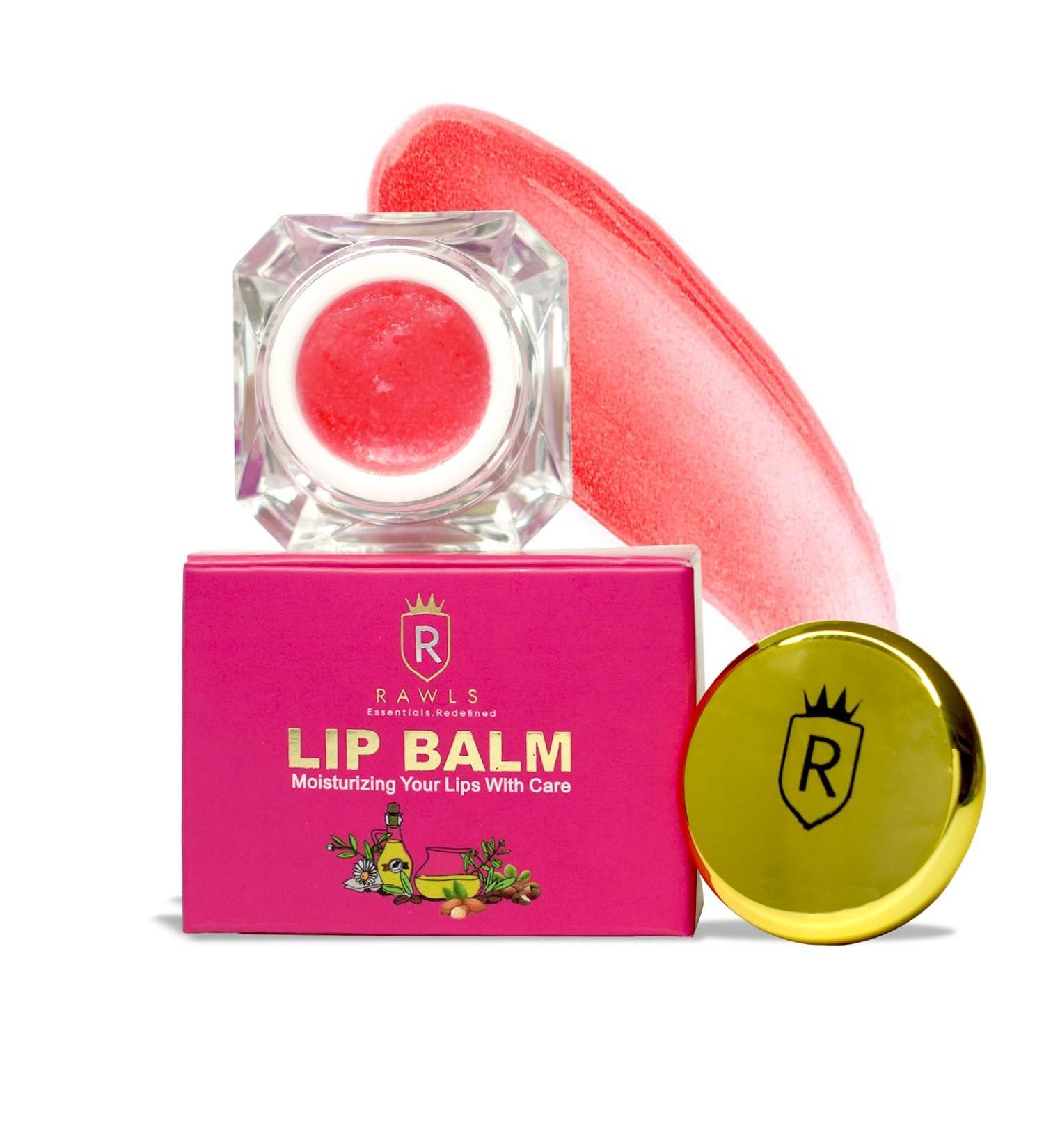 Natural Lip Balm for Dry & Chapped Lips - Jojoba Beetroot & Almond Oil | 100% Chemical Free | 7 GM for Men & Women - Buy Online on GoSupps.com