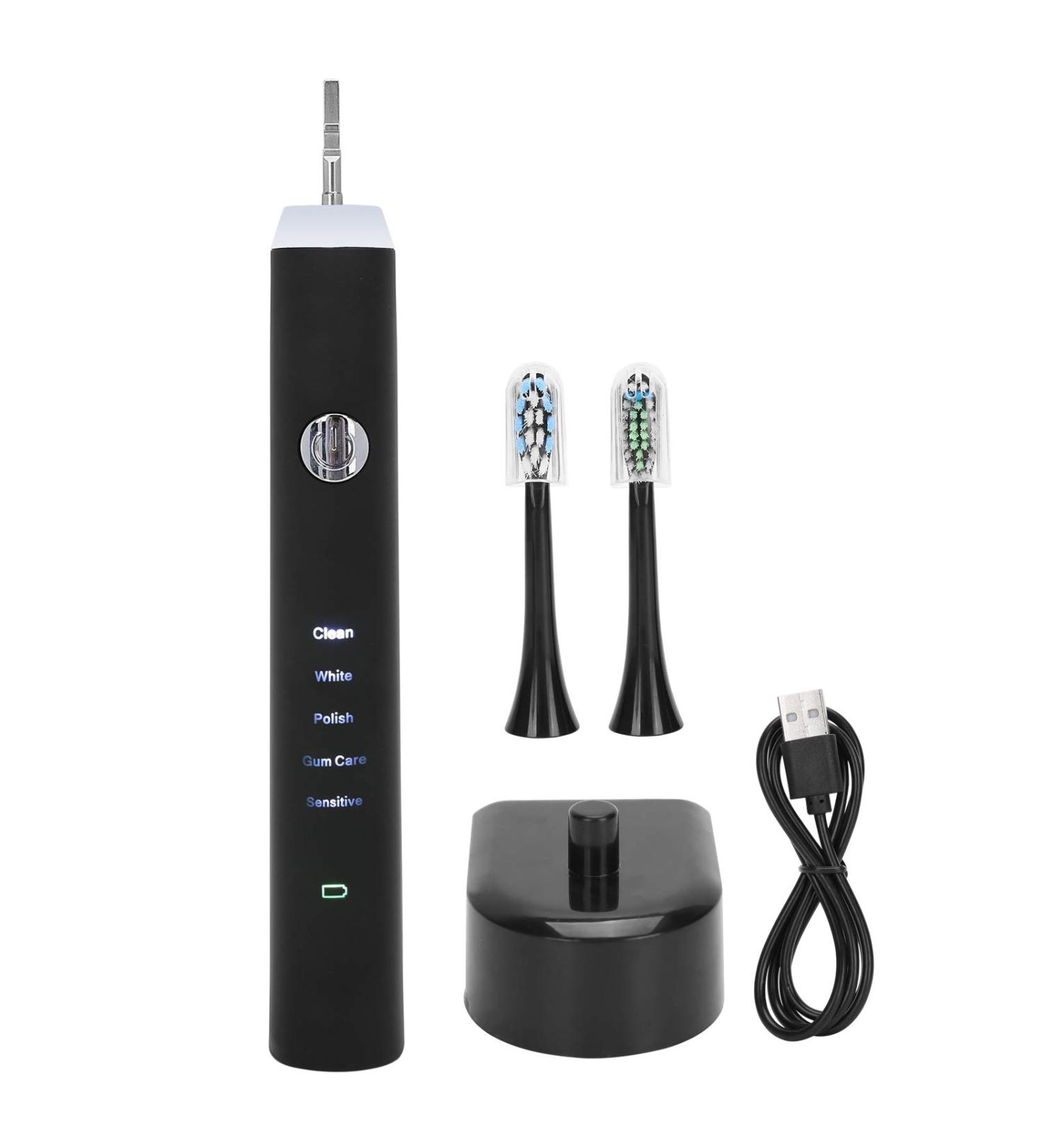 Electric Toothbrush for Vibrant Teeth - 2 Brush Heads 5 Intelligent Cleaning Modes for Gum Care & Sensitivity - Buy Online on GoSupps.com
