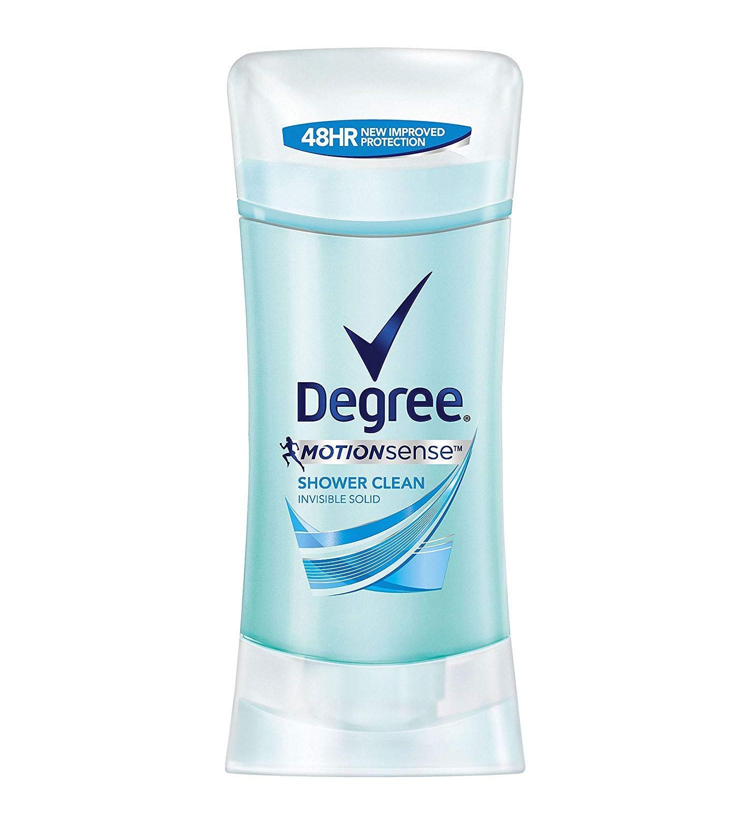 Degree Deodorant 2.6 Ounce Womens Motion Sense Shower Clean (76ml) 2.6 Ounce (Pack of 6) Shower Clean 2.6 Ounce (Pack of 6)