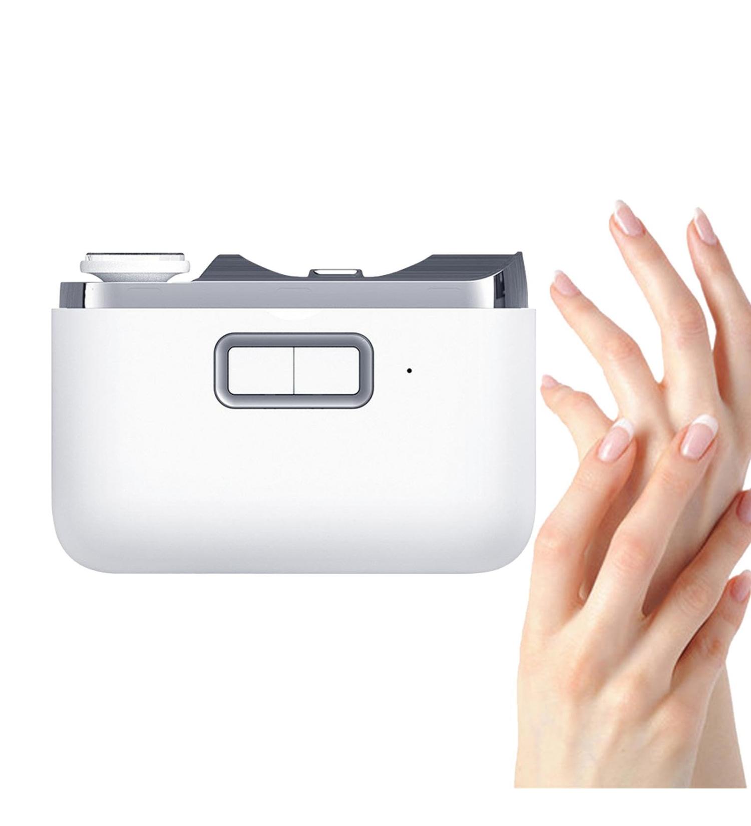 Electric Nail Clipper 2 in 1 Ergonomic Electric Toenail Clippers with Storage and Light | 2 Modes Nail Clippers Rechargeable Nail Polisher for Fingernails Thick Nails Adults - Buy Online on GoSupps.com