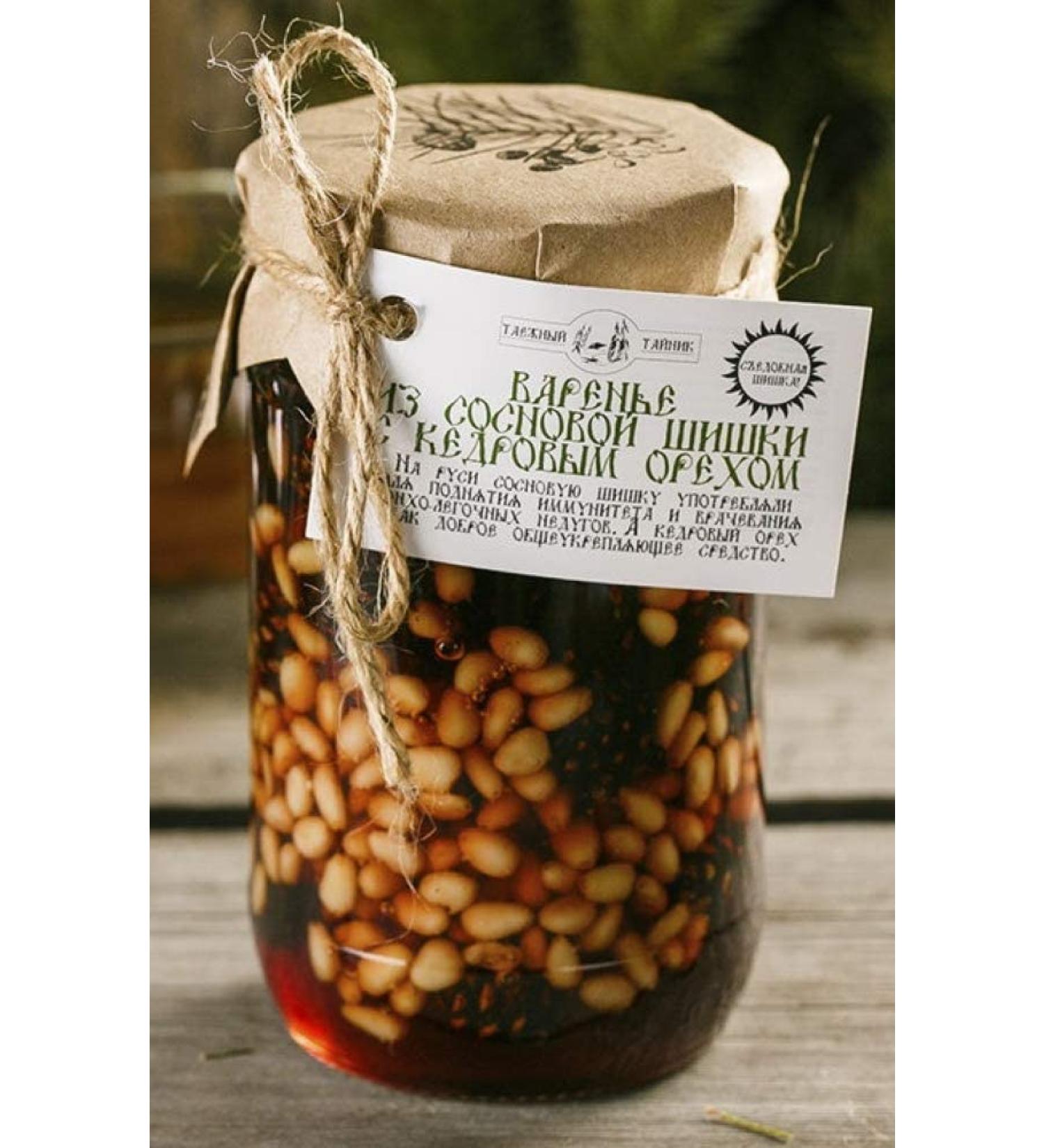 Pine Cone Jam with Cedar Nuts Kernel and Baby Pine Cones 420g/14.8oz Imported Siberian Delicacy - Buy Online on GoSupps.com