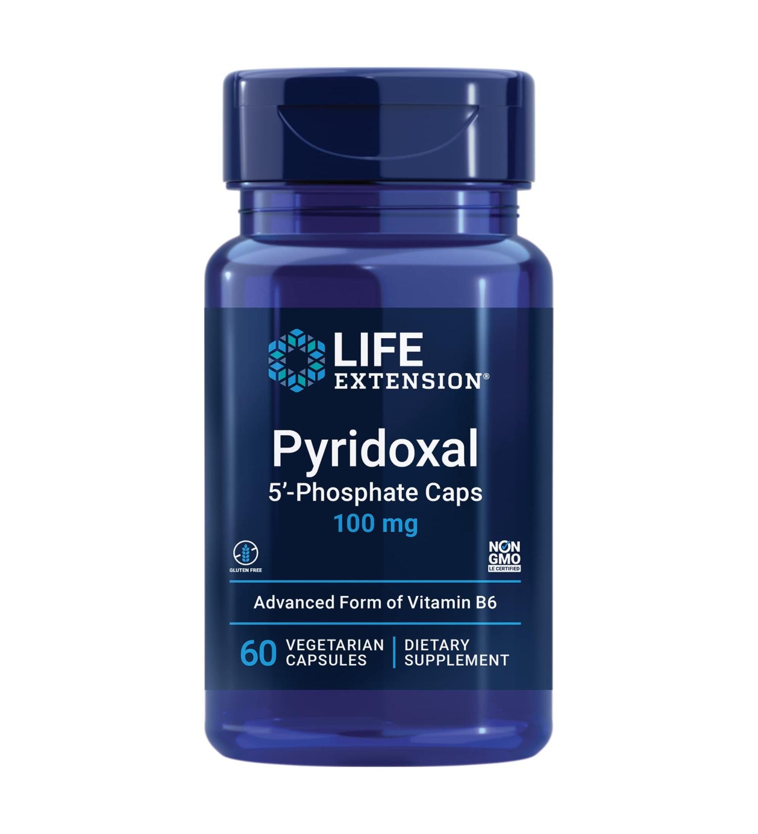 Buy Life Extension Pyridoxal 5-Phosphate 100 mg - 60 Veg Caps | Enhance Health - Buy Online on GoSupps.com