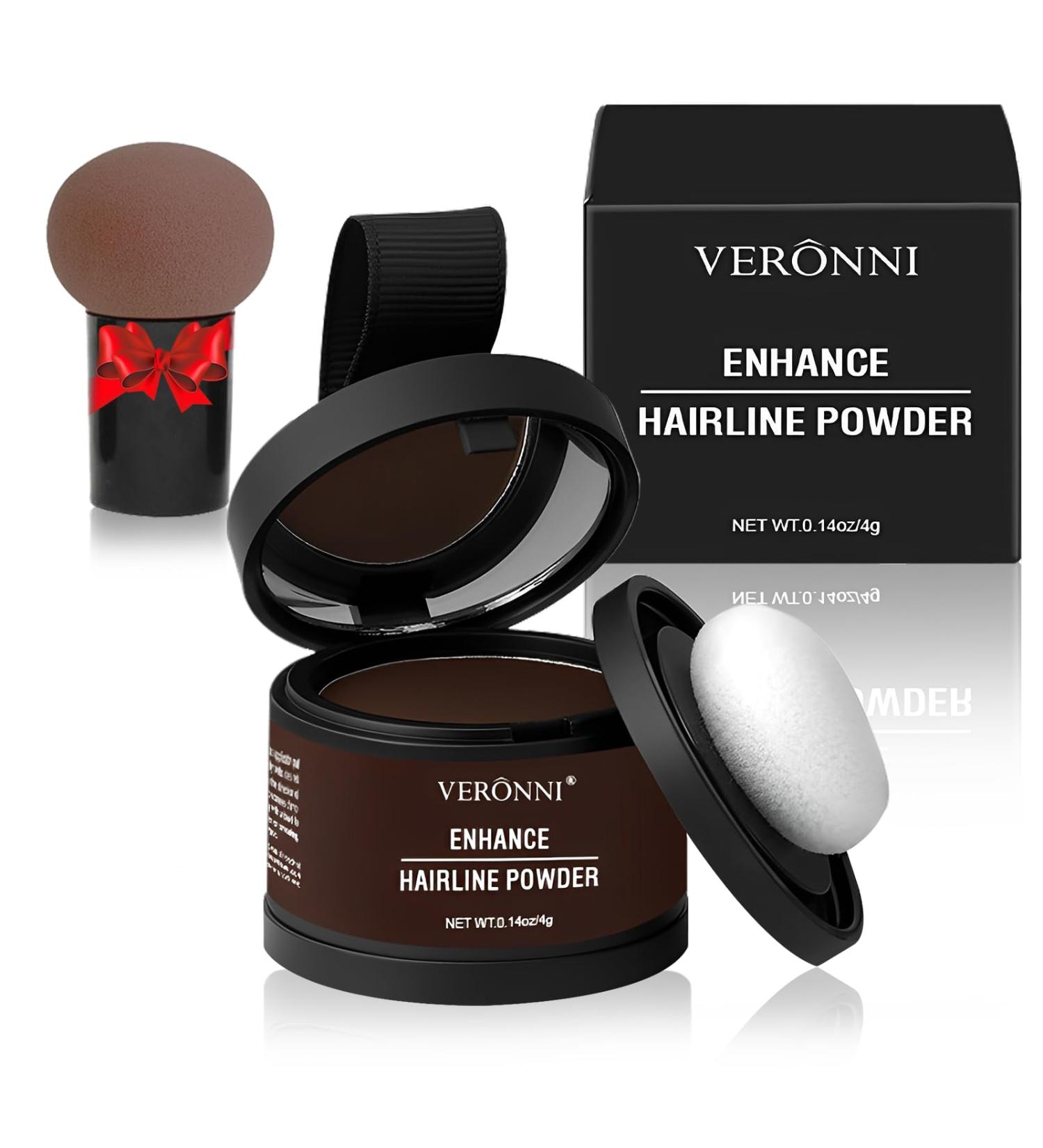Hairline Powder Root Touch Up Hair Powder with Mushroom Head air Cushion Root Cover Up Instantly Conceals Hair Loss for Thinning Hair for Women and Men Bald Spots Eyebrows Beard Line(Dark Brown) - Buy Online on GoSupps.com