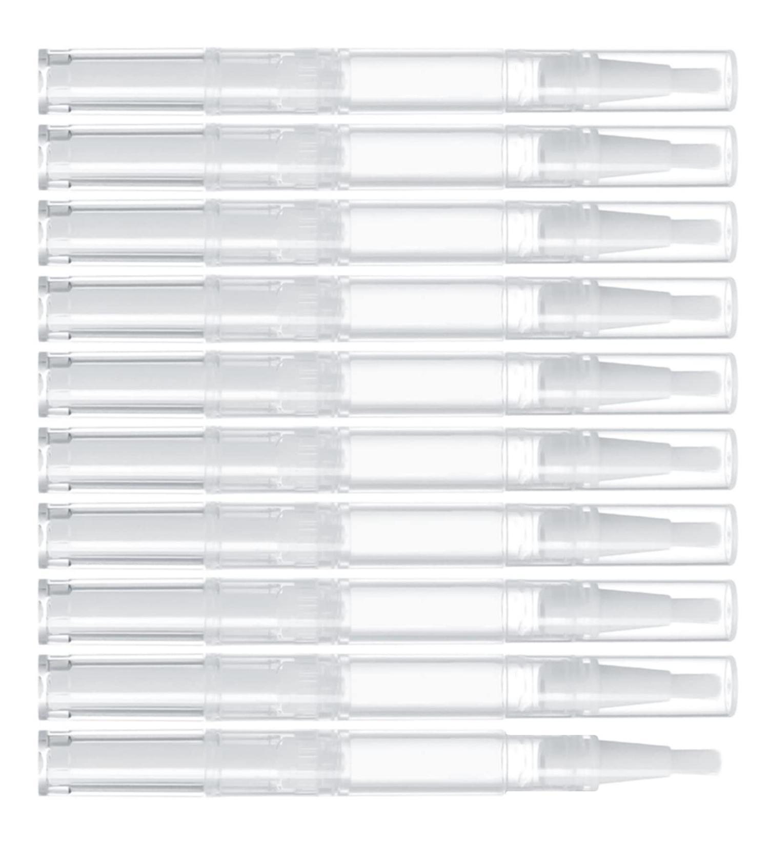 Forynxhwin 10 Pack Empty Nail Oil Pens - Refillable Transparent Brush Pencils for Lip Gloss & Cosmetics - Buy Online on GoSupps.com