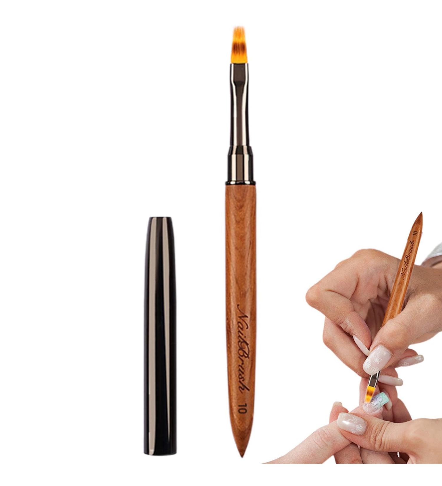 Nail Polish Brush - Tool - Sandalwood Nail Polish Brush For Thin Details Fine Drawing Long Lines Home Use And Professional Nail Salon J - Buy Online on GoSupps.com