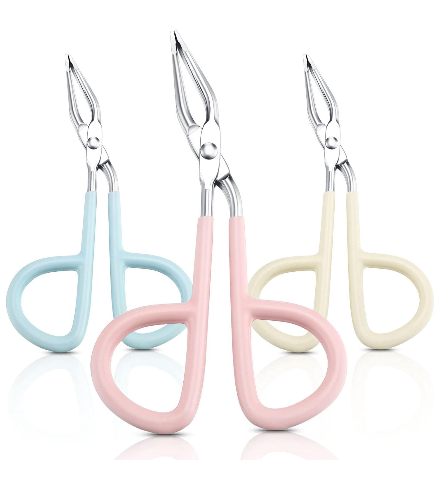 3-Piece Stainless Steel Eyebrow Scissor Handle Tweezers Set for Face Makeup and Care - Buy Online on GoSupps.com