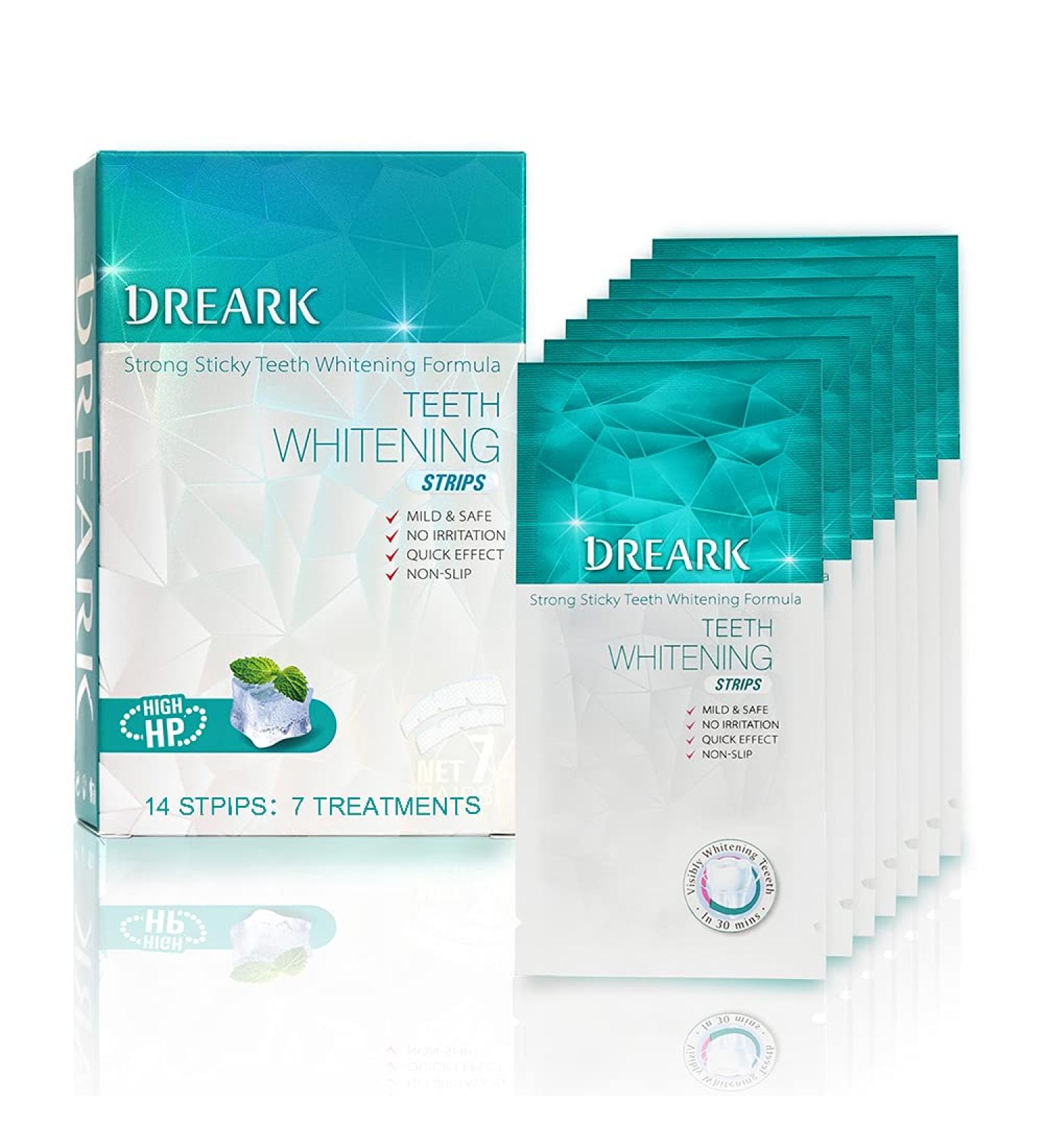 Sensitive Teeth Whitening Kit - Professional Tooth Whitener with 14 Peppermint Strips - Buy Online on GoSupps.com