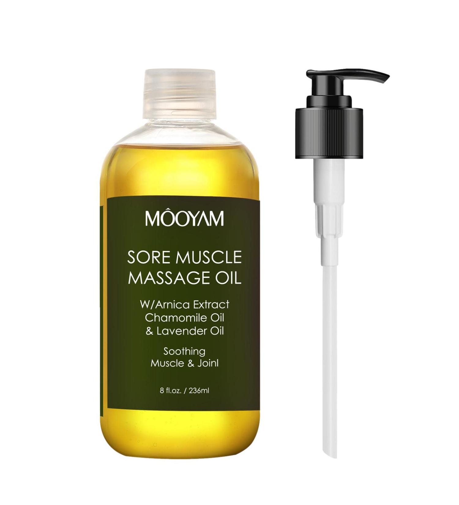 Natural Lavender Massage Oil for Back Neck & Shoulders | 236ml | Soothes Dry & Sensitive Skin | International Shipping - Buy Online on GoSupps.com