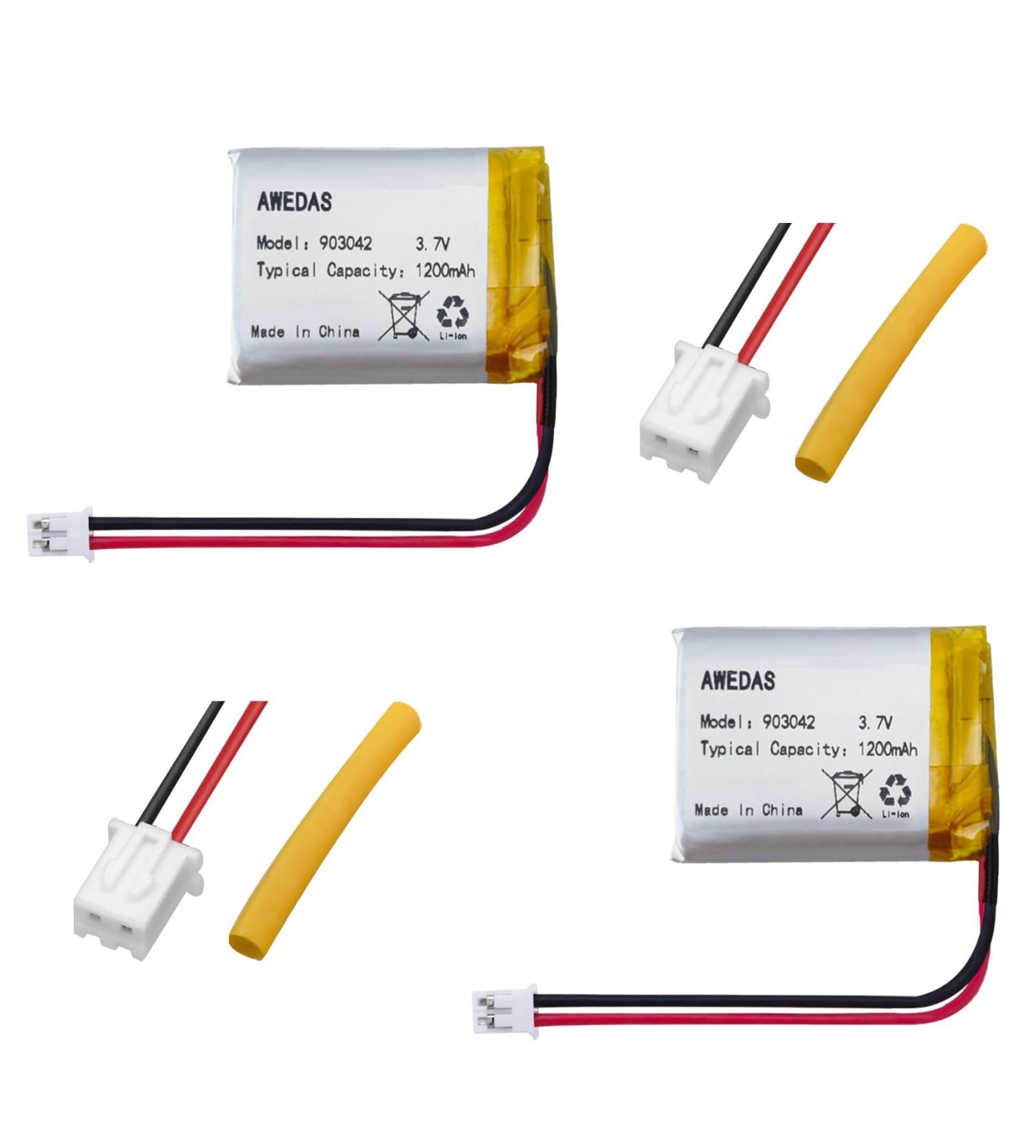 903042 Rechargeable Lipo Battery - Compatible Replacement for Multiple Devices | PH 2.54 JST Connector & Tool Included - Buy Online on GoSupps.com