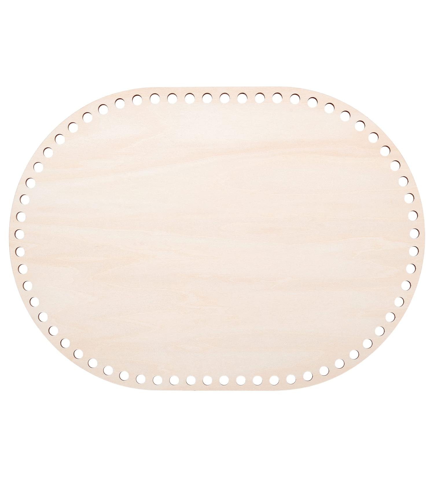 PandaHall Wooden Bag Bottom Oval Base Shaper 13.7x9.8cm - DIY Crochet Basket Base for Knitting, Weaving & Home Decor - 8mm Hole - Burlywood - Buy Online on GoSupps.com