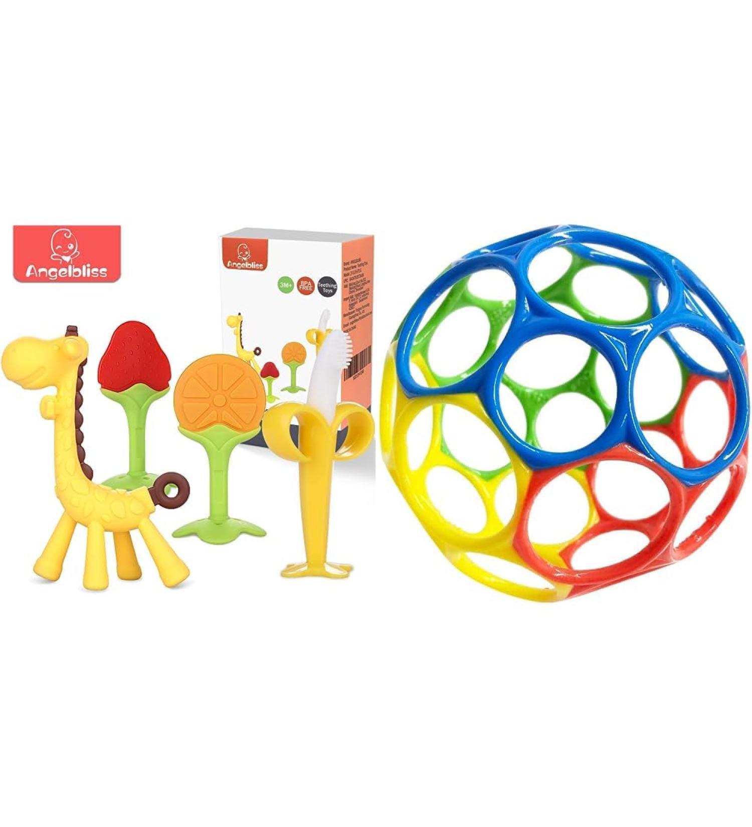 Fishing Bliss Baby Cooling Bite Ring | Toddler Teething Relief & Fun | Oball Classic - Flexible & Easy to Use - Buy Online on GoSupps.com