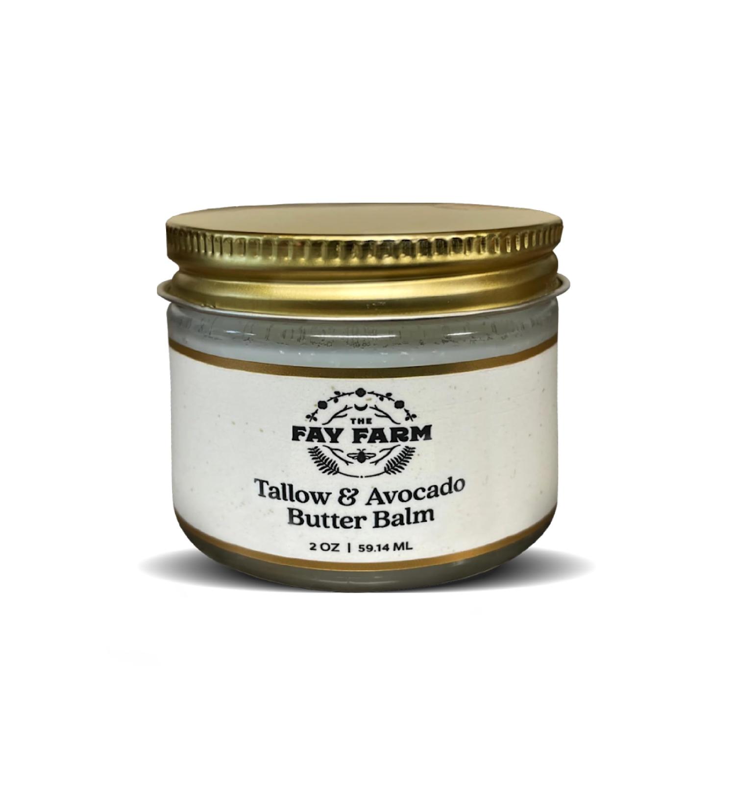 Organic Tallow & Avocado Butter Balm - 2 oz | Herb-Infused Moisturizer with Vitamins A K D E & Essential Oils | Eczema Relief for Face & Body - Buy Online on GoSupps.com