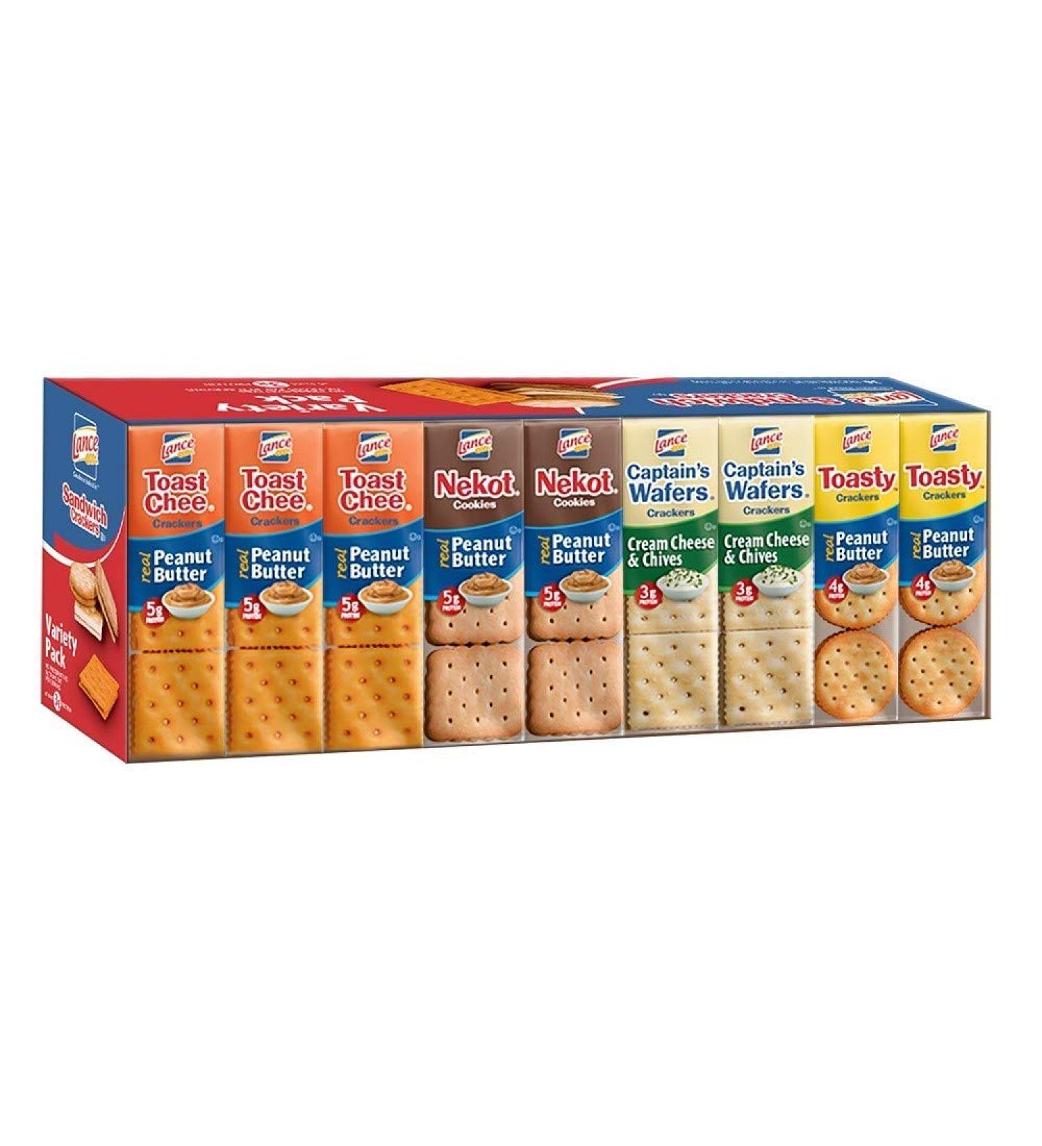 Lance Sandwich Crackers & Cookies Variety Pack, 36-Pk ( ONE BOX )