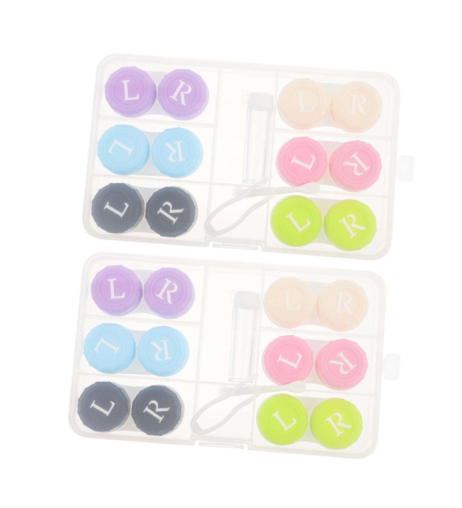 Partykindom Contact Lens Case Set | 2 Boxes Travel Kit for Colored Lenses | Eye Care Holder - Sweet Fall Design - Buy Online on GoSupps.com