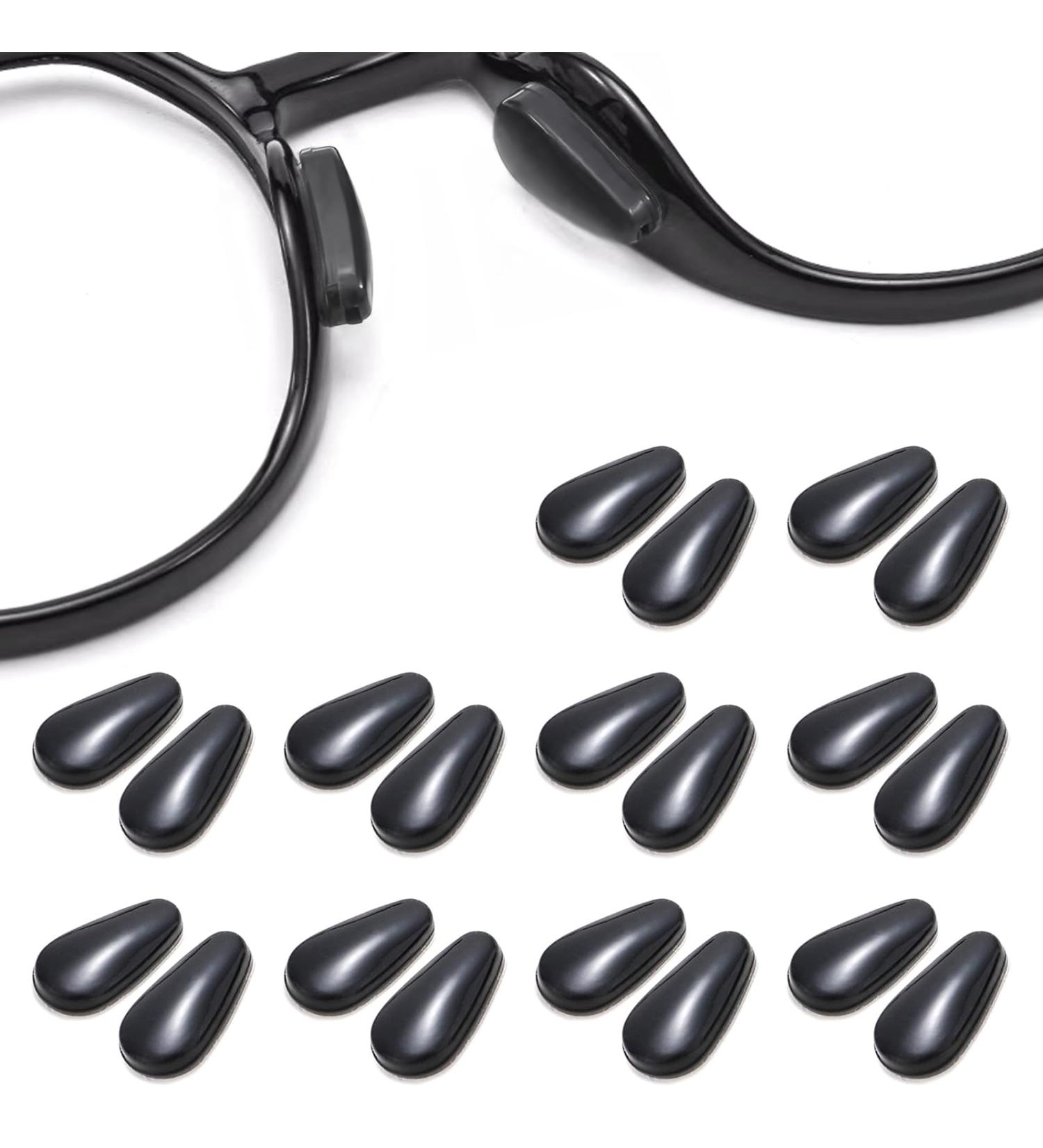 SULIVES Silicone Glasses Nose Pads Stick on Non-Slip Nose Pads Spectacle Nose Pads for Glasses Eyeglasses Sunglasses (Black) - Buy Online on GoSupps.com